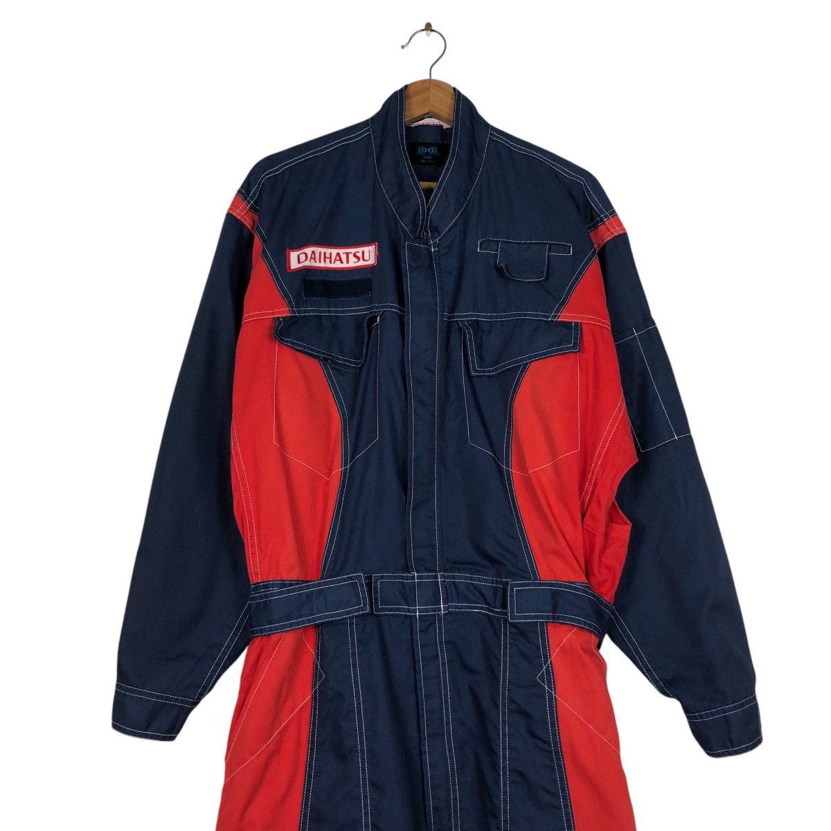 Japanese Brand 📌Vintage Coverall Worker Racing Daihatsu JDM Big Logo Size US 38 / EU 54 - 5 Thumbnail
