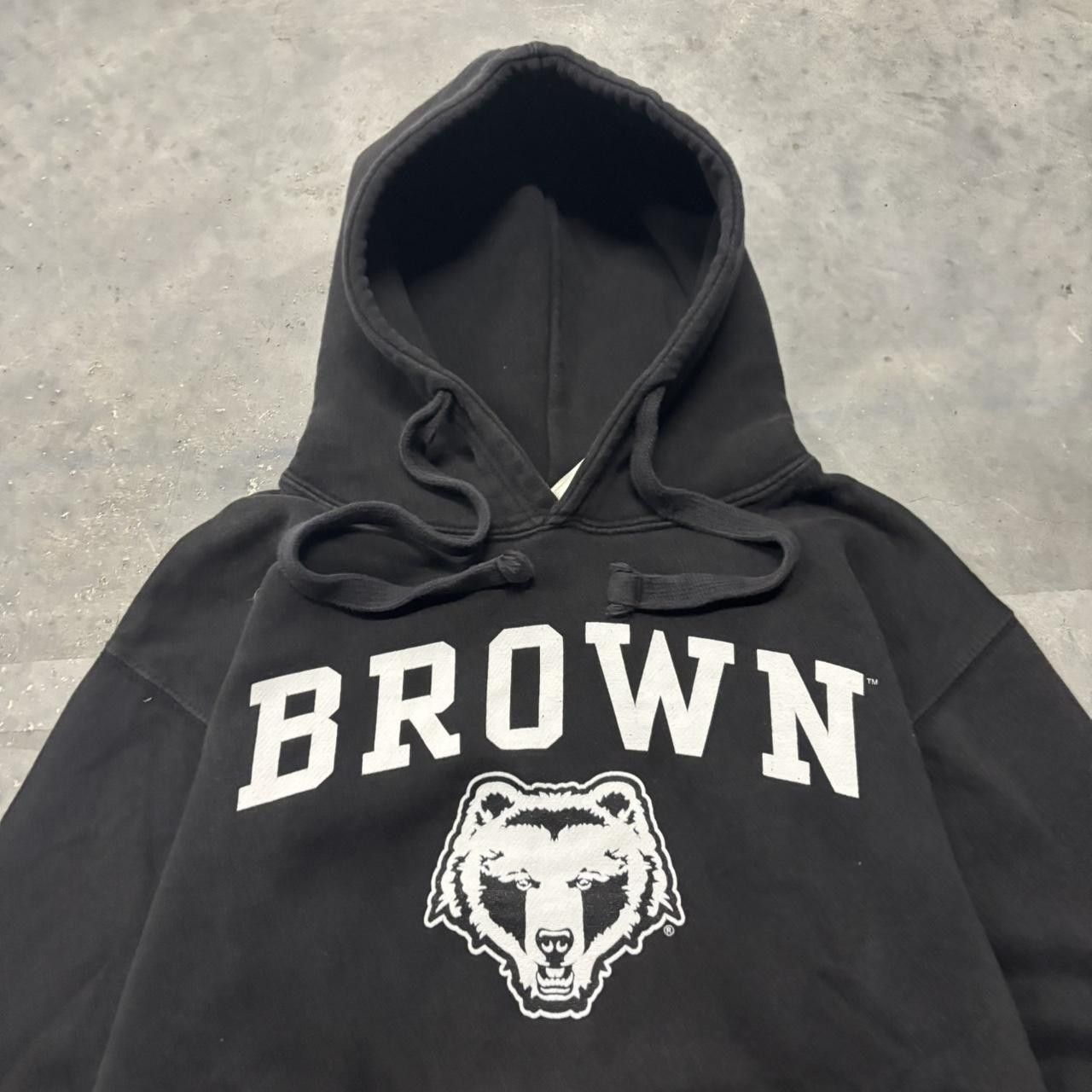 Japanese Brand × Vintage Crazy Vintage Y2K/2000s Black Brown Bear Streetwear Hoodie! Size US S / EU 44-46 / 1 - 2 Thumbnail