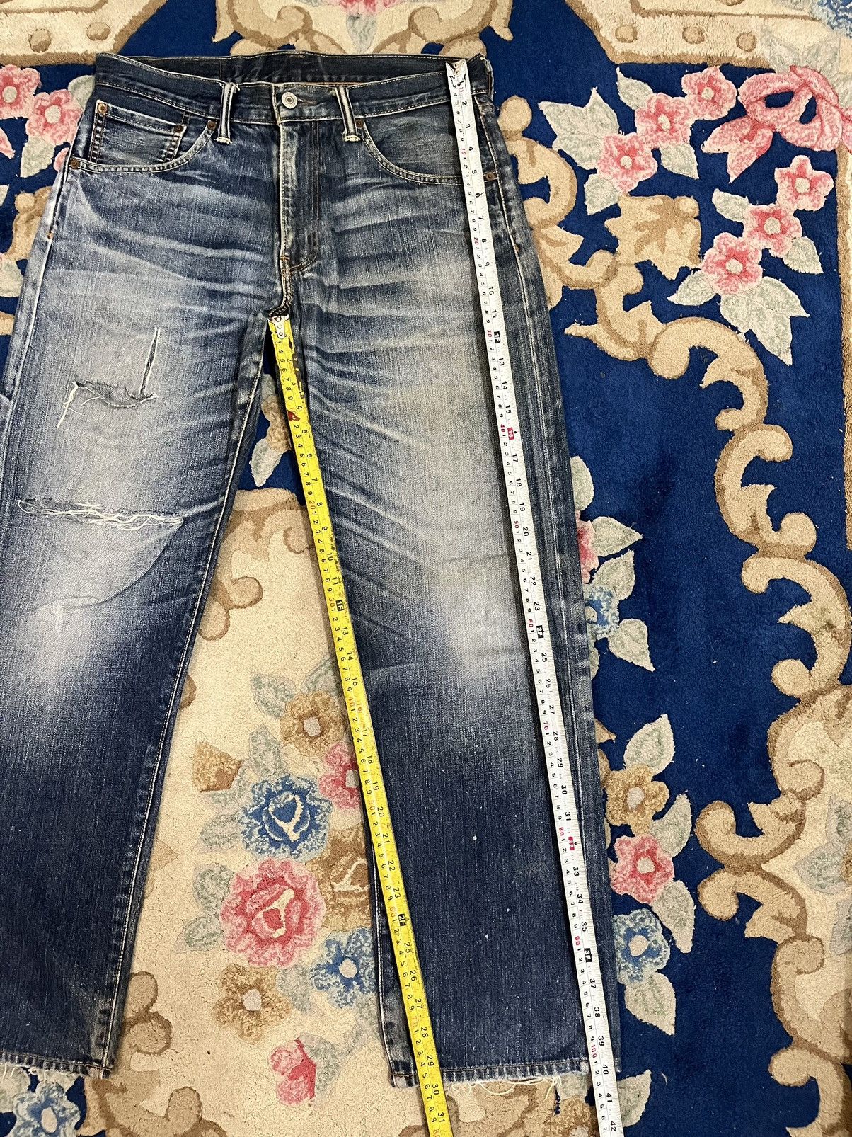 Levi's Vintage Levi’s 503 Baggy Distressed Style Denim Size US 31 - 13 Thumbnail