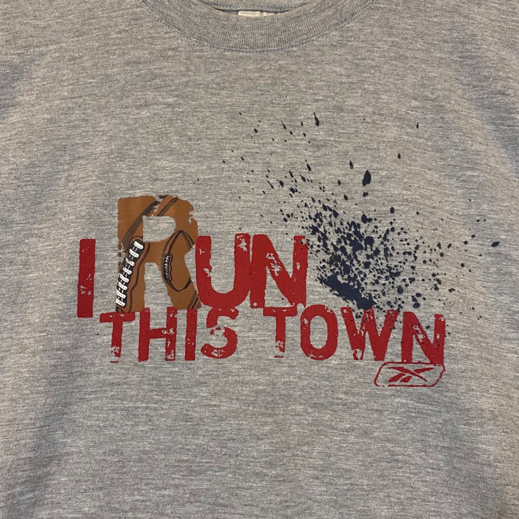 Reebok Reebok Shirt Womens XL Gray Running 'Run This Town' Graphic Long Sleeve NEW Size XL / US 12-14 / IT 48-50 - 2 Thumbnail