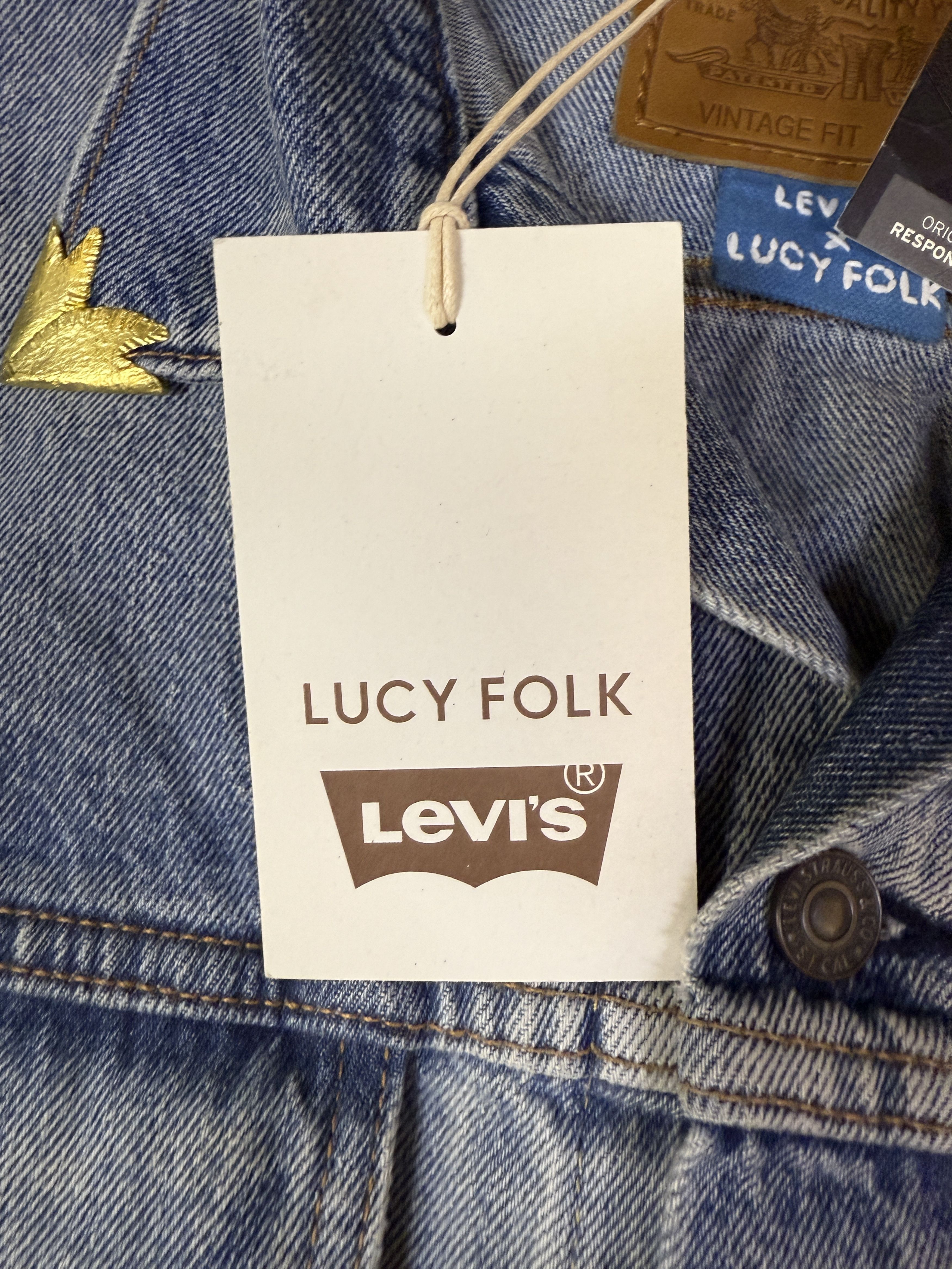 Levi's Levi's x Lucy Folk Denim Trucker Jacket Size US M / EU 48-50 / 2 - 9 Thumbnail