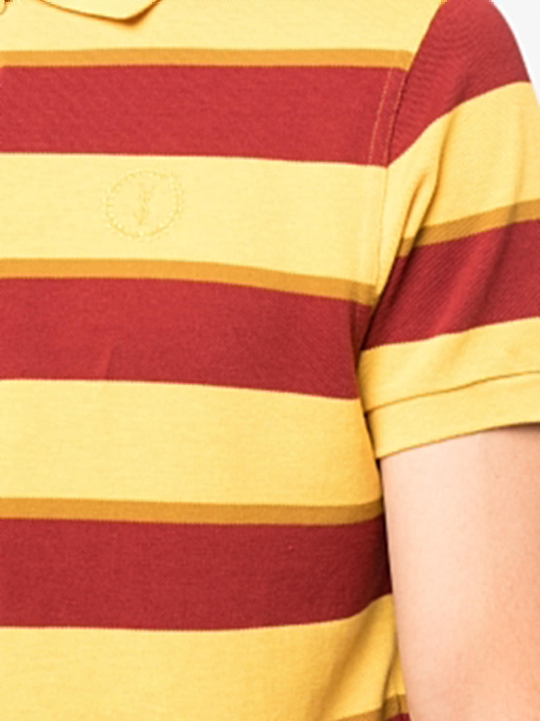 oc11z0524 Polo Shirt In Jersey in Yellow/Burgundy