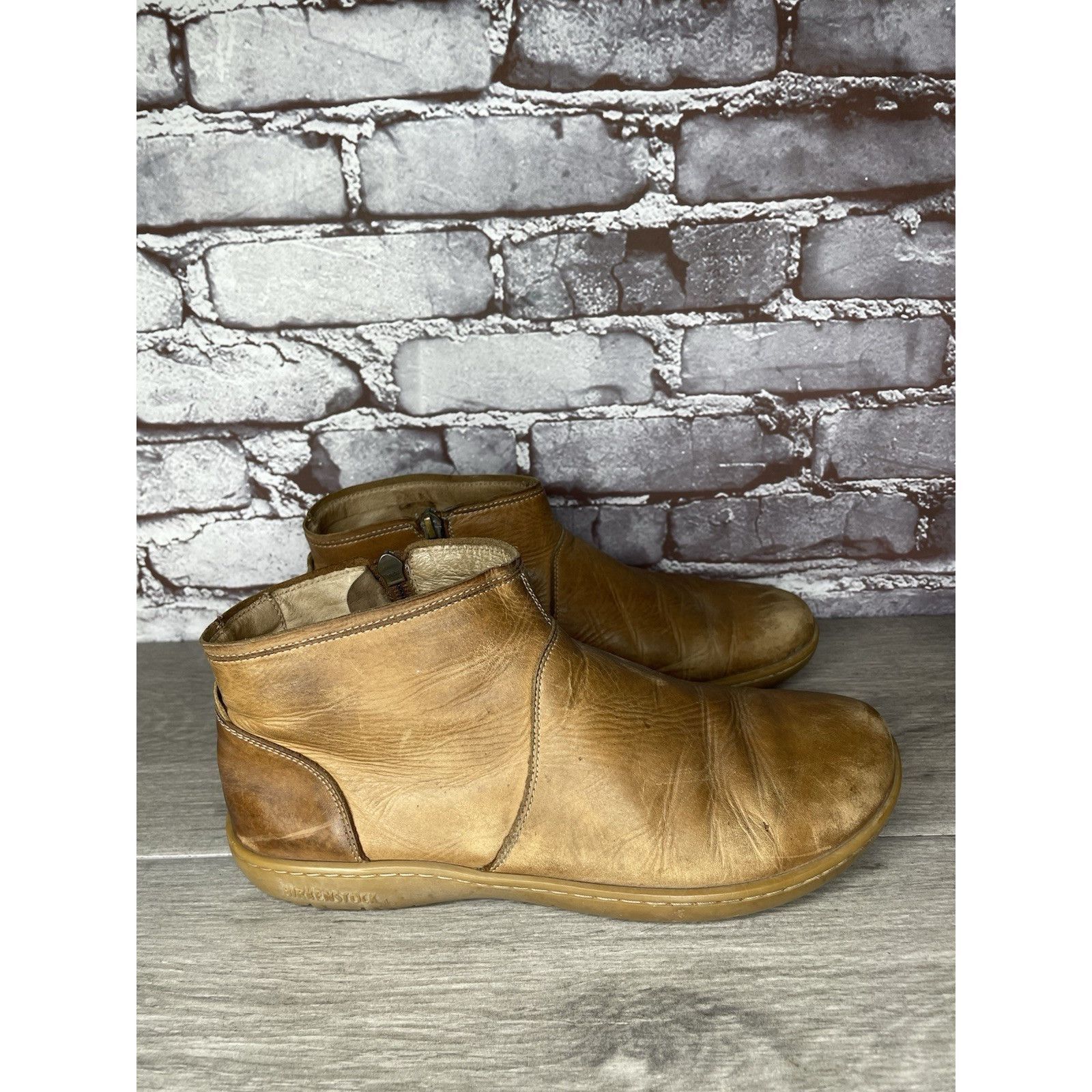 Birkenstock Birkenstock Boots Brown Leather Ankle Zip Comfort Walking Sh Size US 9.5 / IT 39.5 - 19 Thumbnail