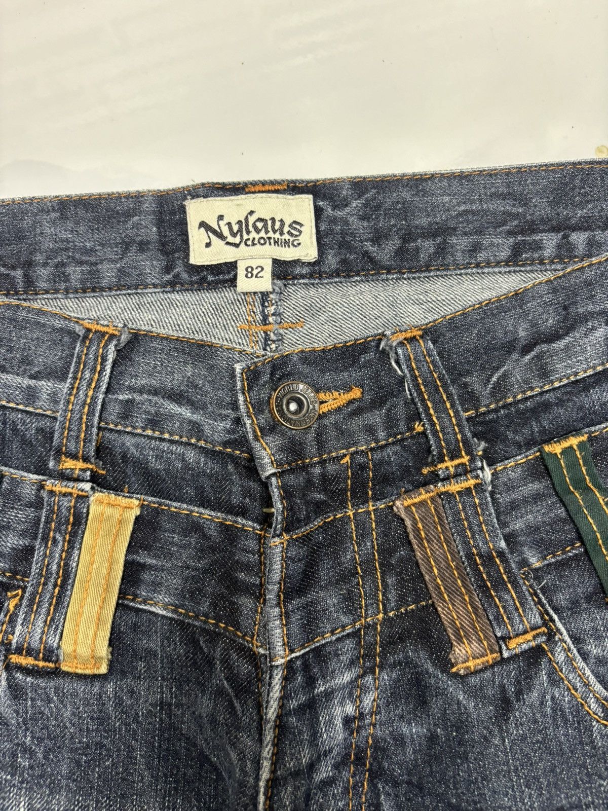 If Six Was Nine NYLAUS DOUBLE WAIST DISTRESSED DENIM JEANS Size US 32 / EU 48 - 8 Thumbnail
