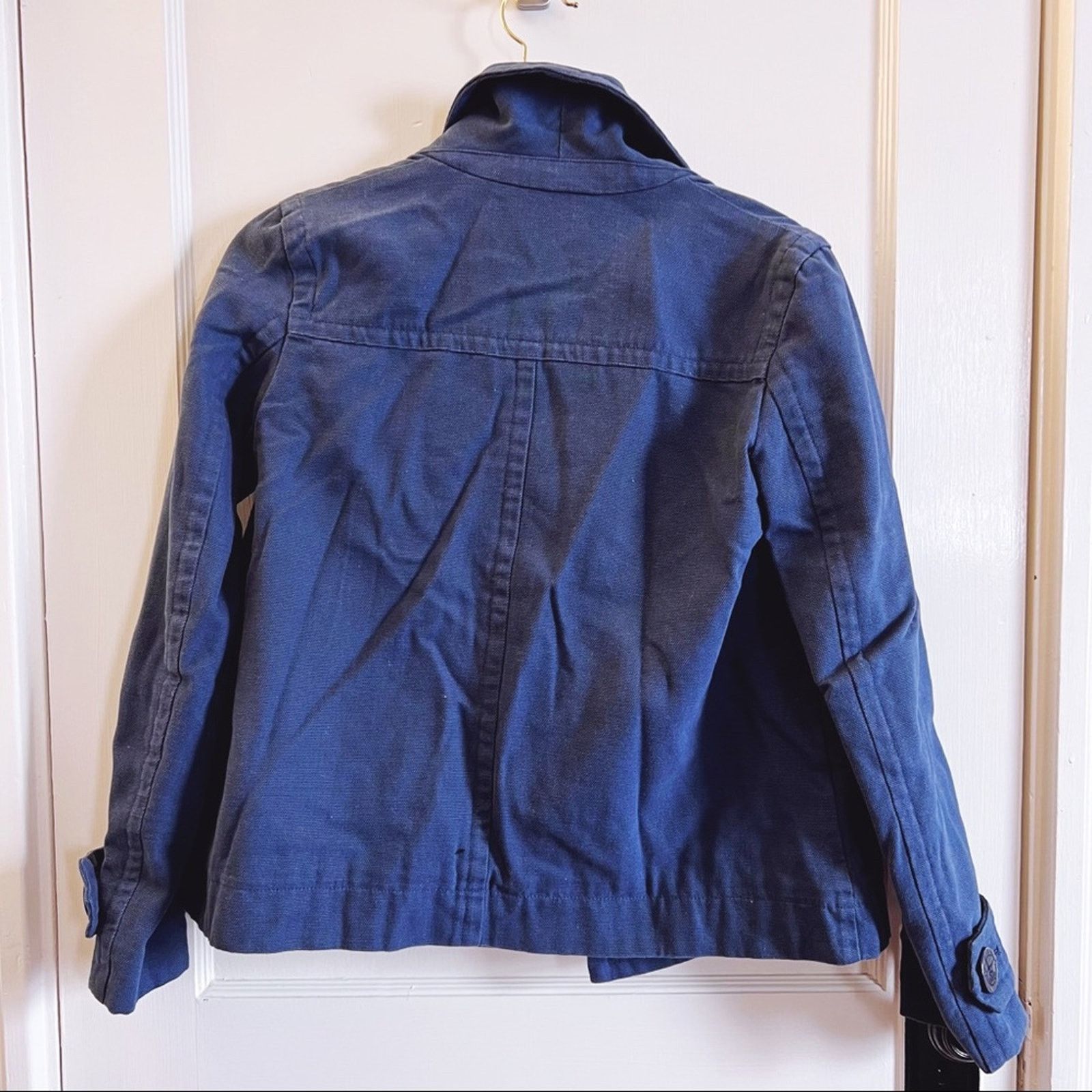 Lacoste Blue Cotton Double-Breasted Blazer
