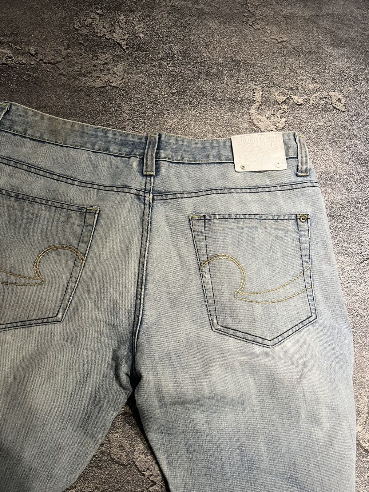 Japanese Brand Distressed Shredded Vintage Y2K Jeans — Cult Japanese Denim Size US 38 / EU 54 - 6 Thumbnail