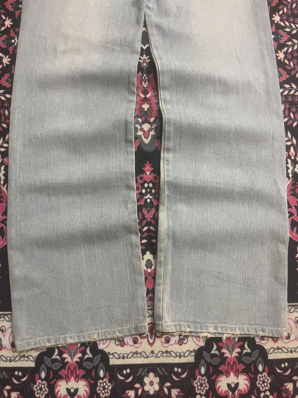 Travis Scott Japanese Brand Sky Bomber Camo Double Waist Distressed Jeans Size US 28 / EU 44 - 8 Thumbnail