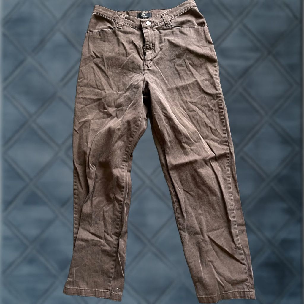 Lee VINTAGE Lee Chino Pants Women 28 Brown Tapered High Rise 90s Preppy Size 28" / US 6 / IT 42 - 1 Thumbnail
