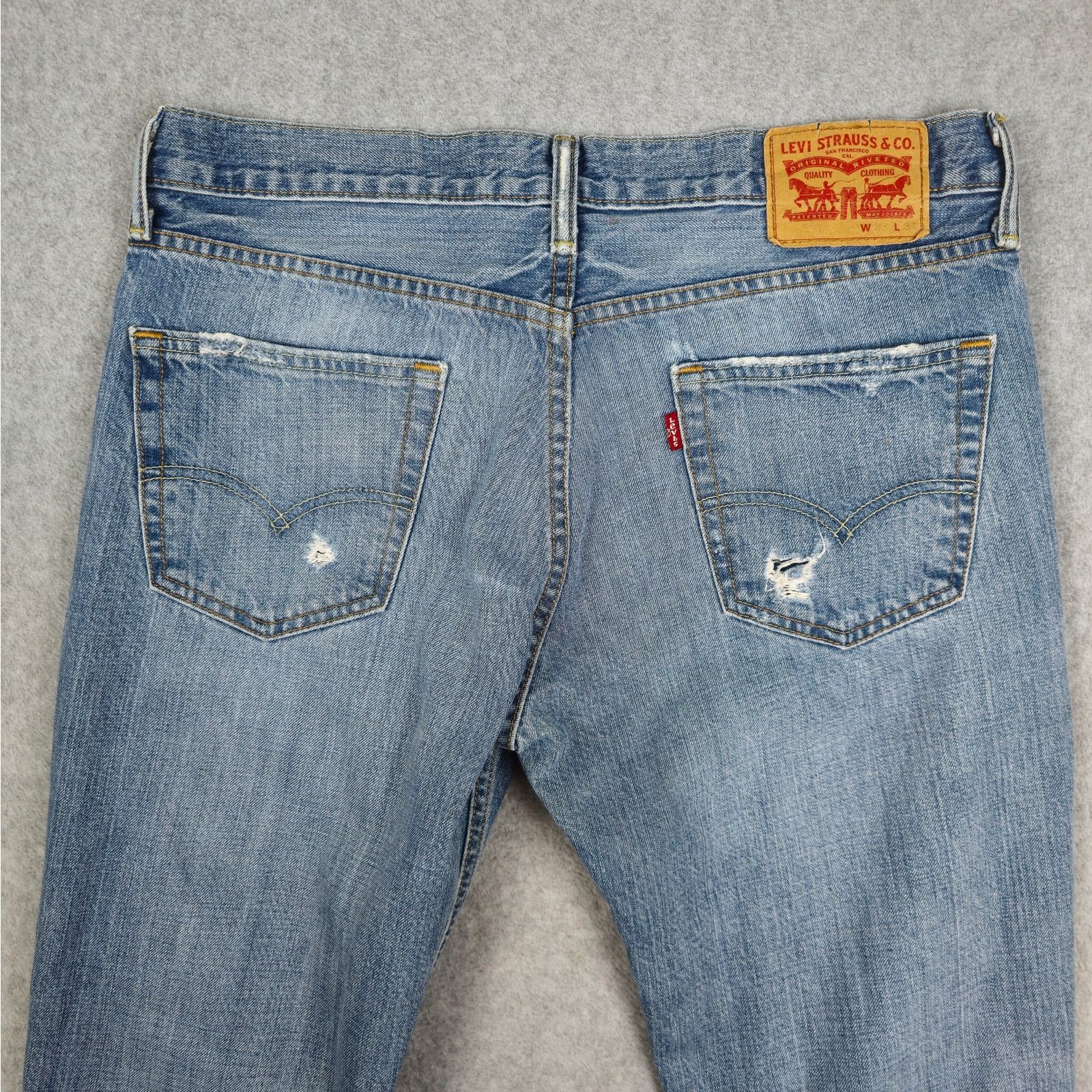 Levi's Levi's Mens 33x34 Straight Leg Distressed Jeans Size US 33 - 7 Thumbnail
