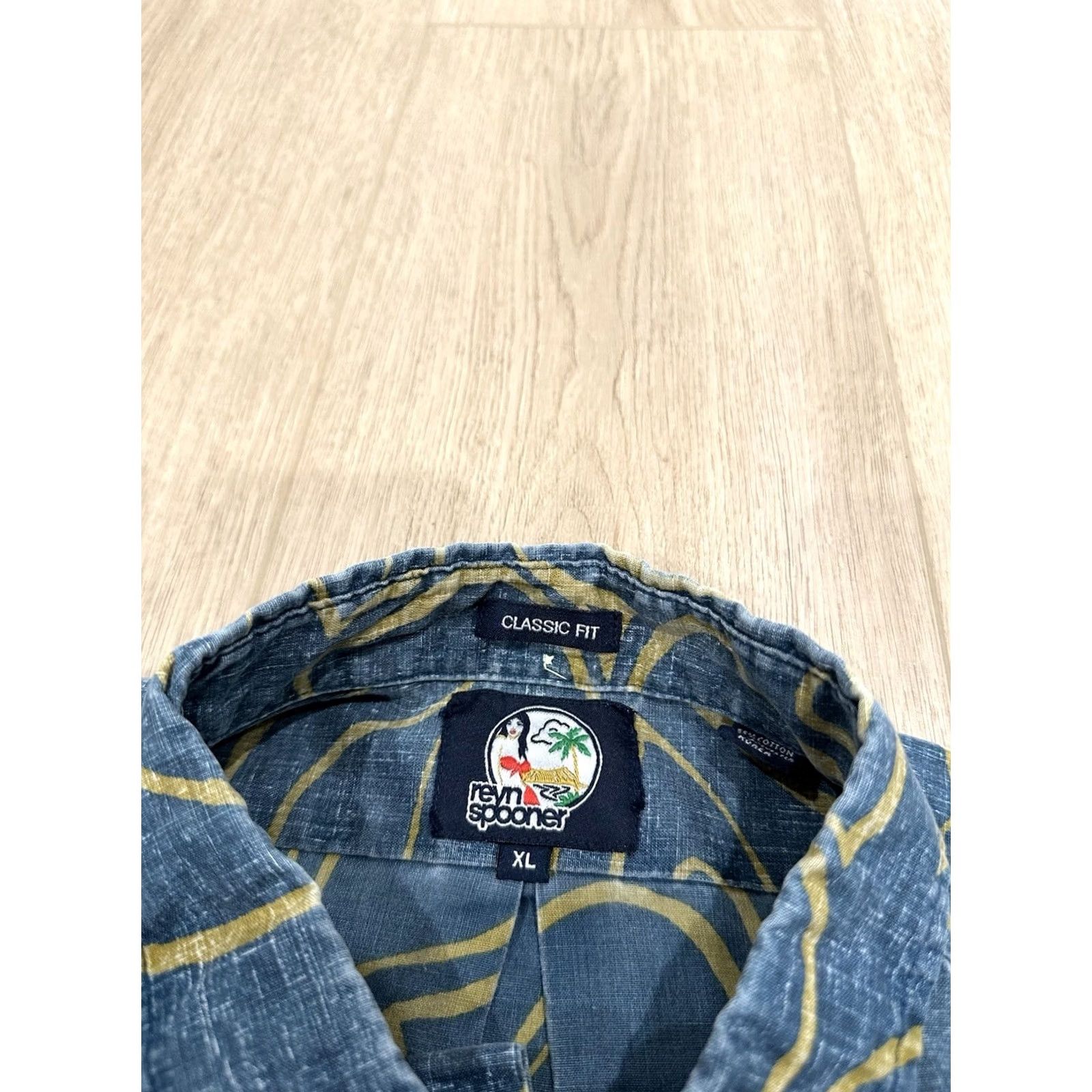 Reyn Spooner Reyn Spooner Shirt Polo Classic Fit Monstera Ink Blue XL Mens Hawaiian Pattern Floral Short Sleeve Button Collar Size US XL / EU 56 / 4 - 4 Thumbnail