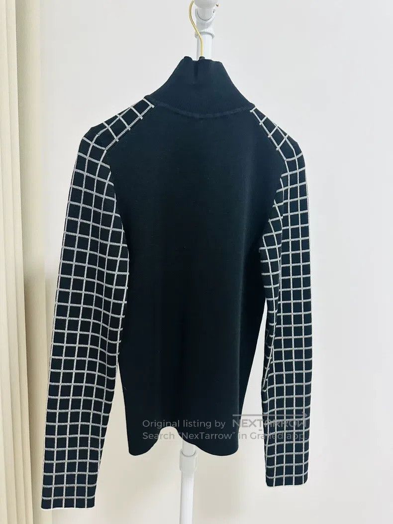 Hermes Hermes High-Neck Sweater with Classic Black and White Stri Size XXS / US 00 / IT 34 - 4 Thumbnail