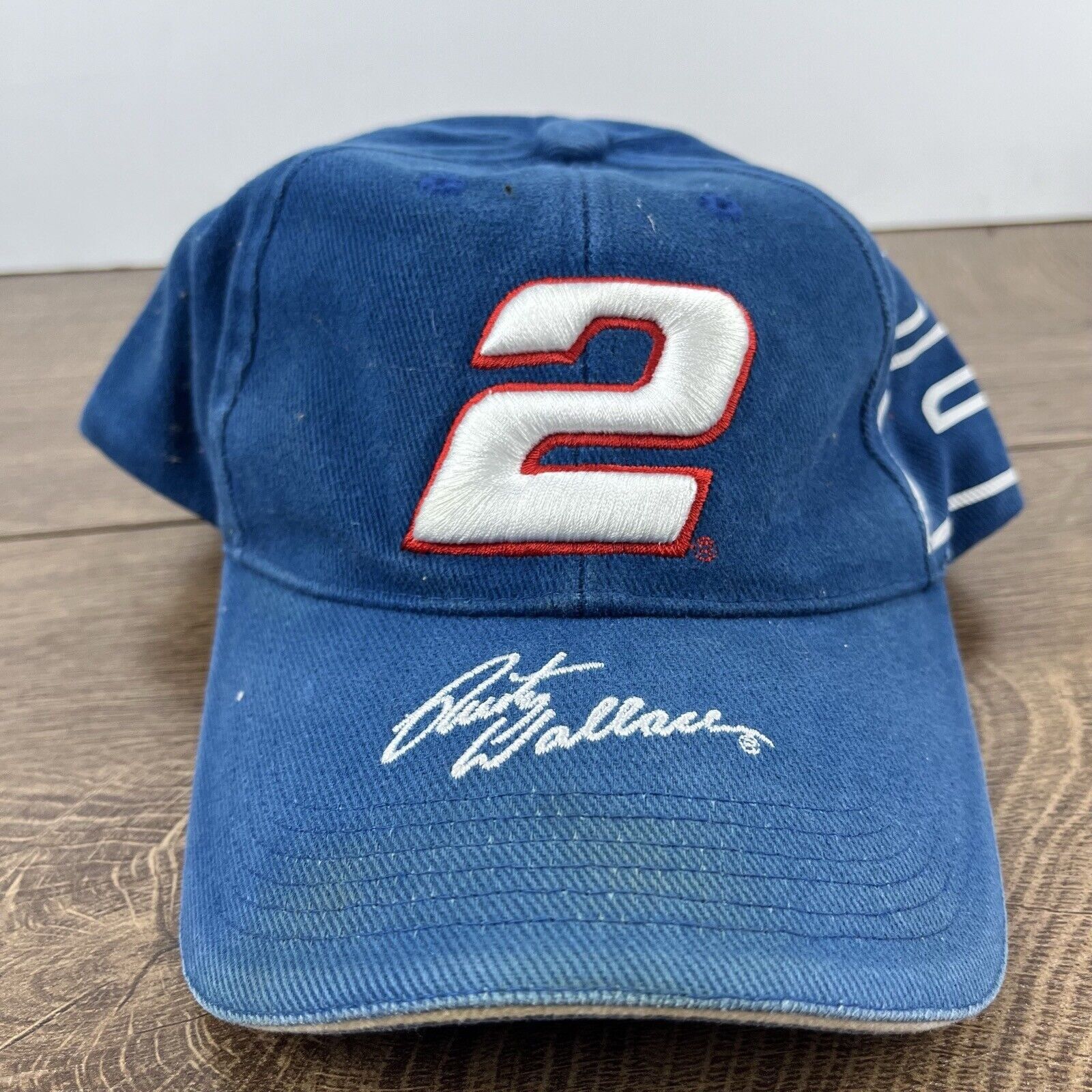 Other Rusty Wallace #2 Car Hat NASCAR Blue Adjustable Hat Blue Adu Size ONE SIZE - 3 Thumbnail