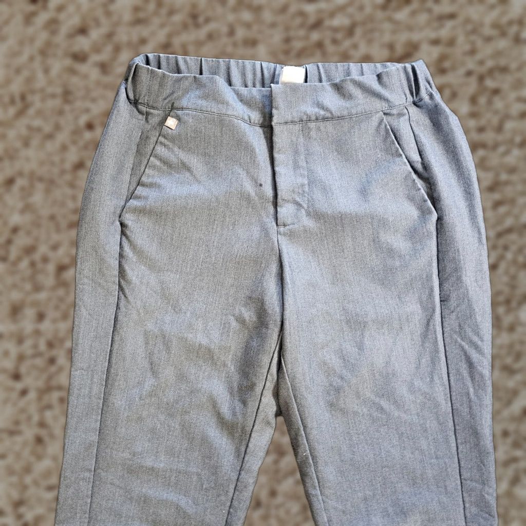 Vintage FIGS Scrub Pants Womens XS Gray Zip Elastic Waist Straight Leg Comfort Size 26" / US 2 / IT 38 - 1 Thumbnail