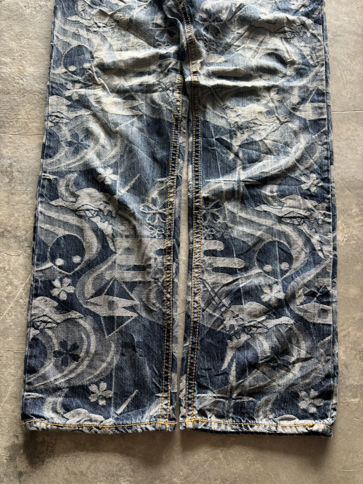 Japanese Brand SUPER RARE EVANGELION X NISHIKI JEANS ALL OVER EMBROIDERY Size US 32 / EU 48 - 10 Thumbnail