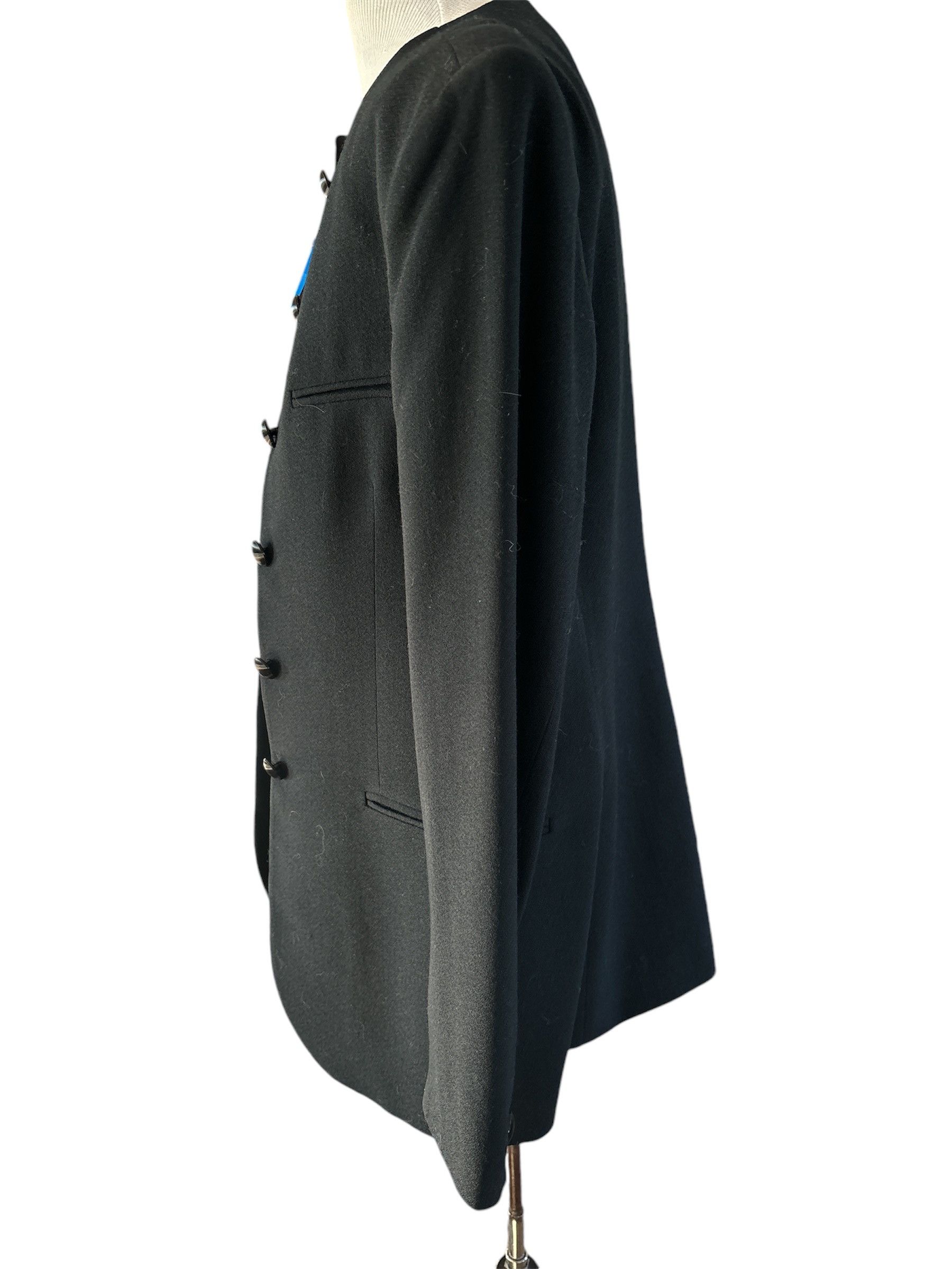 Christian Dior Monsieur Vtg Christian Dior 100% Wool Black Button Blazer Jacket Size M / US 6-8 / IT 42-44 - 3 Thumbnail