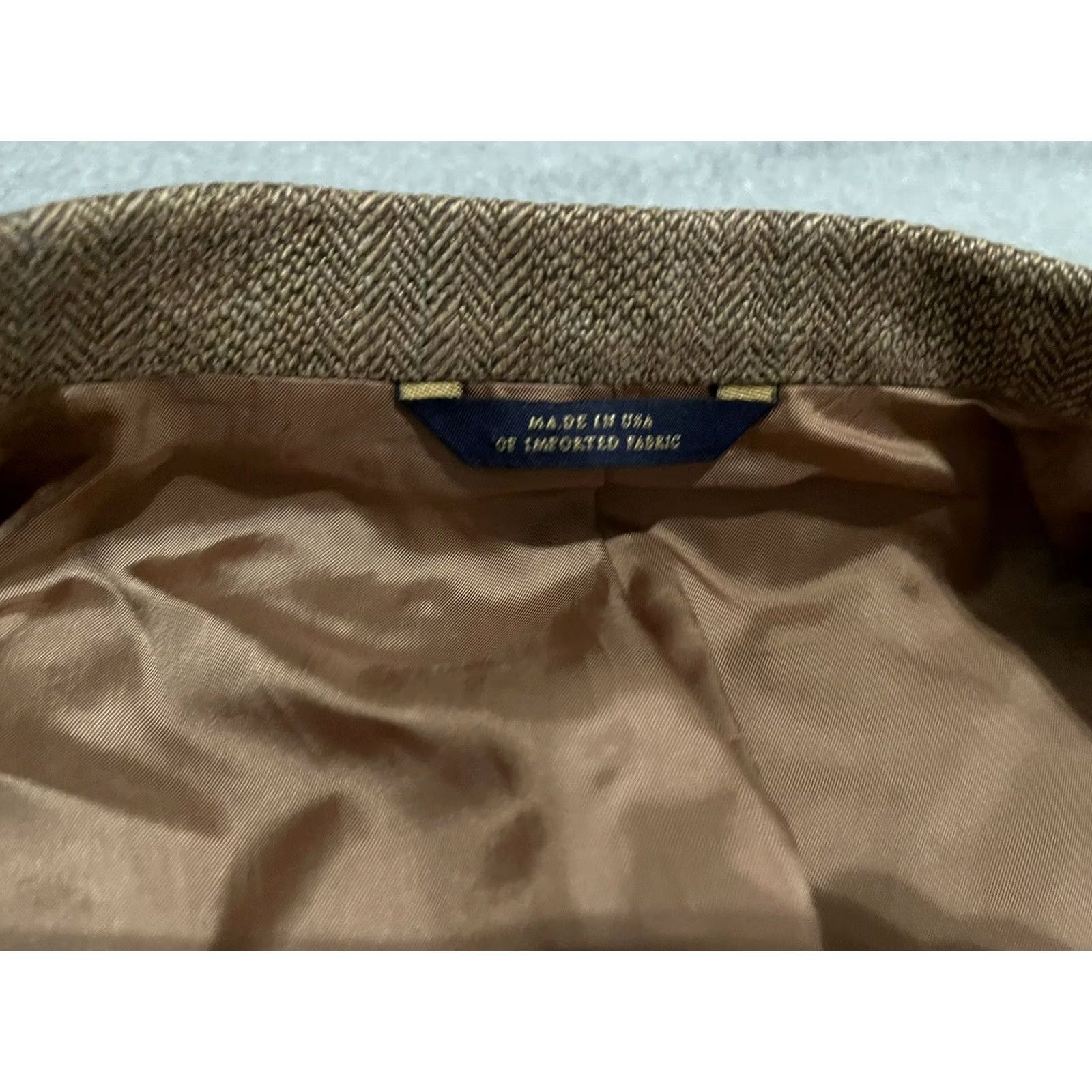 Brooks Brothers Brooks Brothers Blazer Jacket Sport Coat Silk Linen Wool Mens 41 Brown Long Coat Jacket Mens 41 Size 42R - 4 Thumbnail