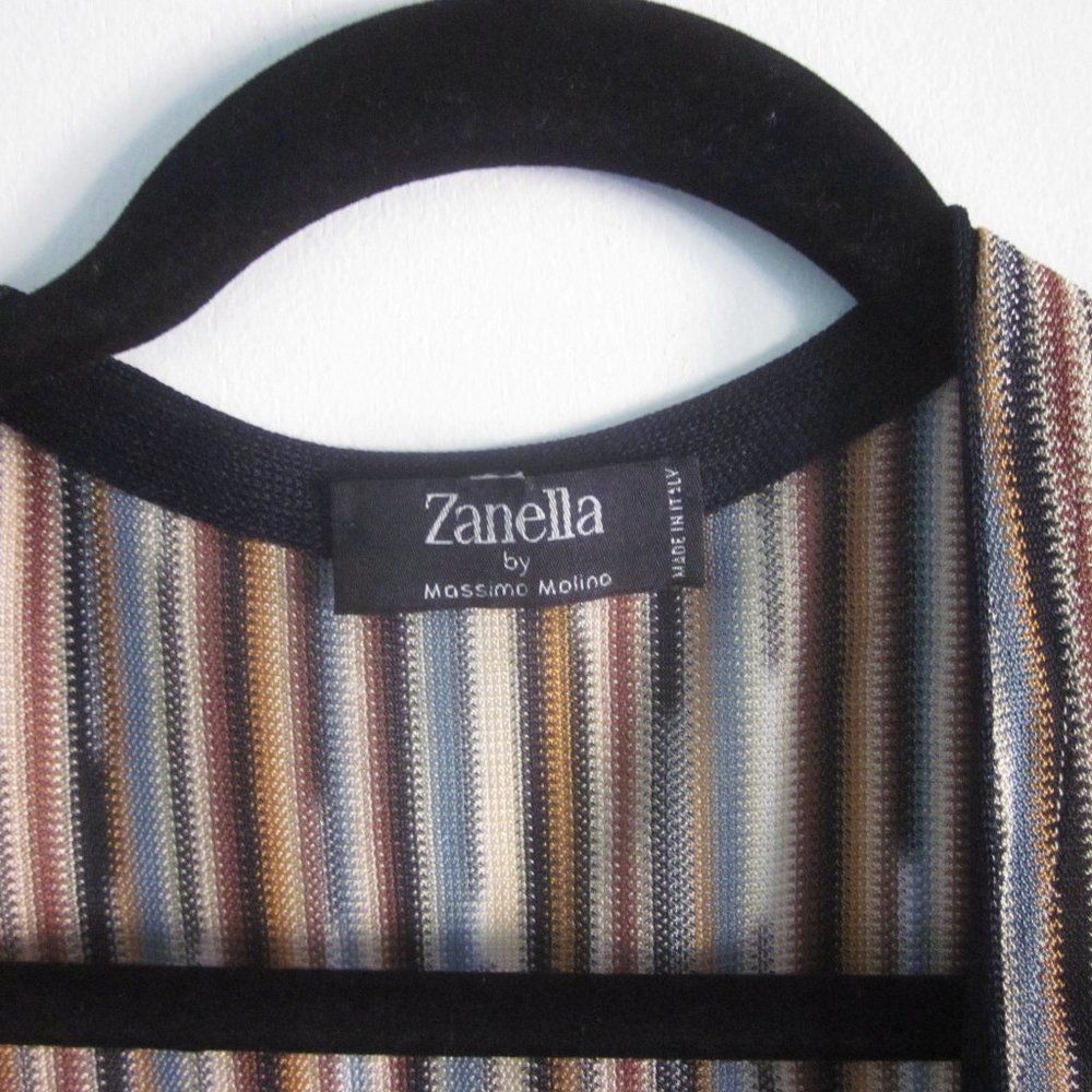 Zanella Zanella Womens Striped Open Front Crop Cardigan Size XL Size L / US 10 / IT 46 - 3 Thumbnail