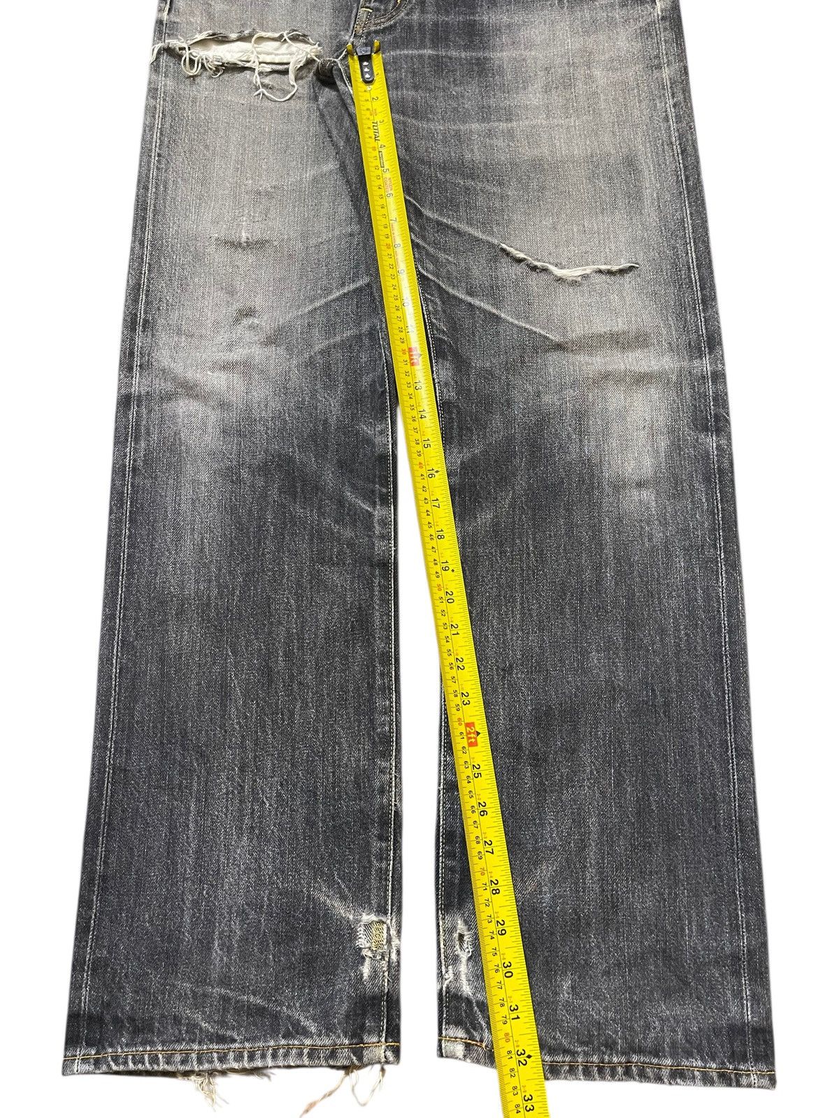 Uniqlo Vintage Japanese Uniqlo Selvedge Faded Stone Wash Distressed Size US 35 - 16 Thumbnail