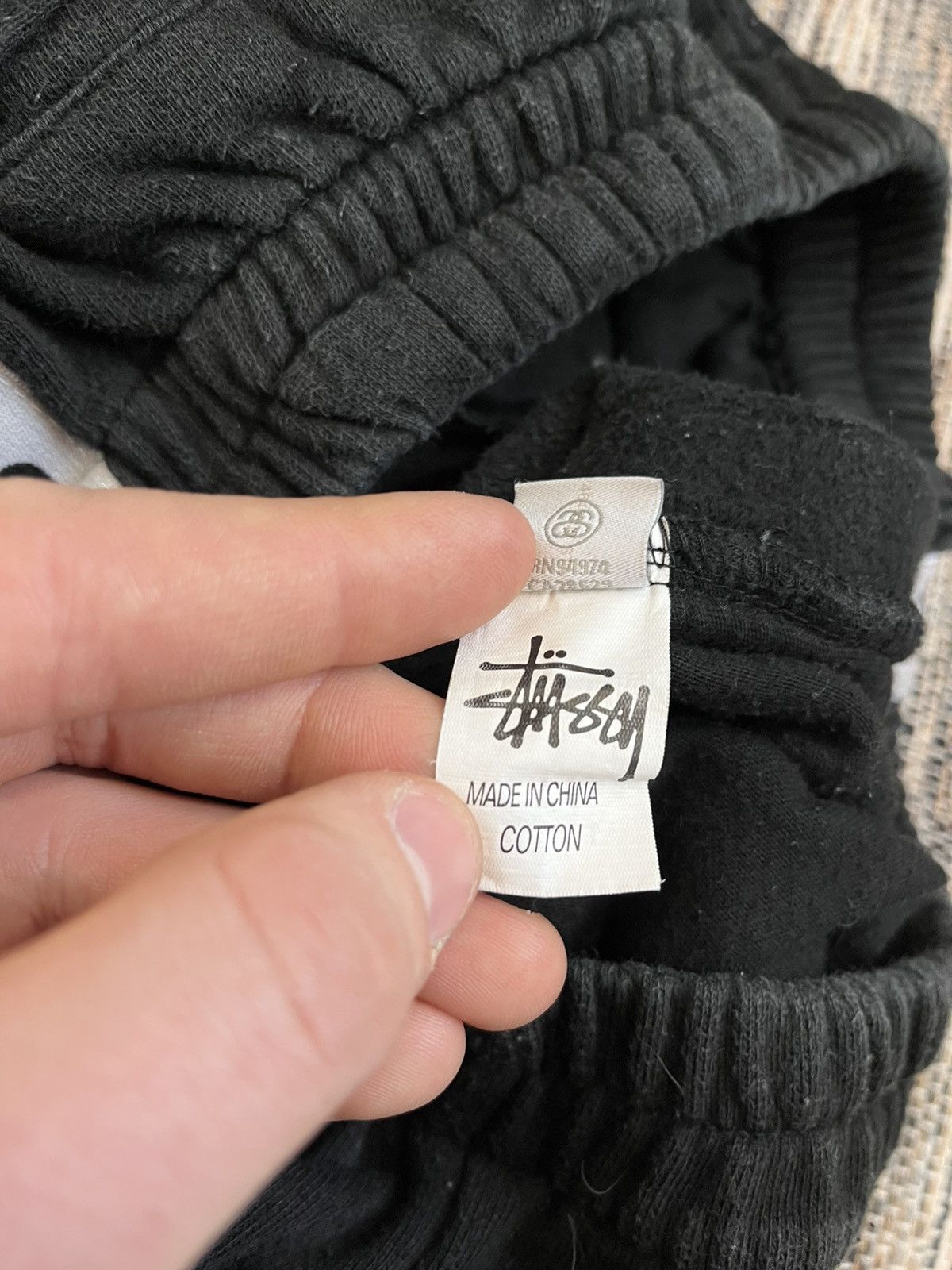 Stussy × Vintage Rare Vintage Stussy Sweatpants Black logo faded velours Size 30" / US 8 / IT 44 - 15 Thumbnail