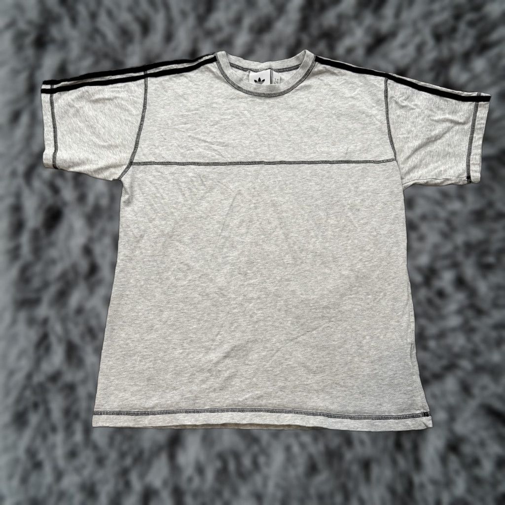 Adidas Adidas Shirt Mens Large Gray Crewneck Three Stripes Trefoil Logo Athletic GN3887 Size US L / EU 52-54 / 3 - 1 Thumbnail