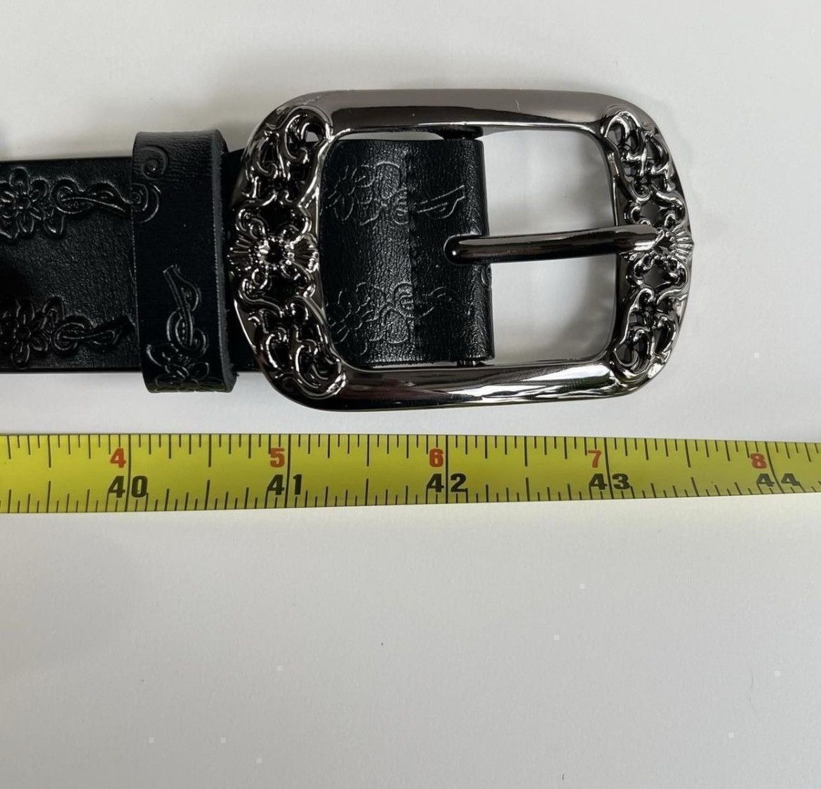 Cowboy Equipment × Vintage vintage style american western floral design black belt Size ONE SIZE - 7 Thumbnail