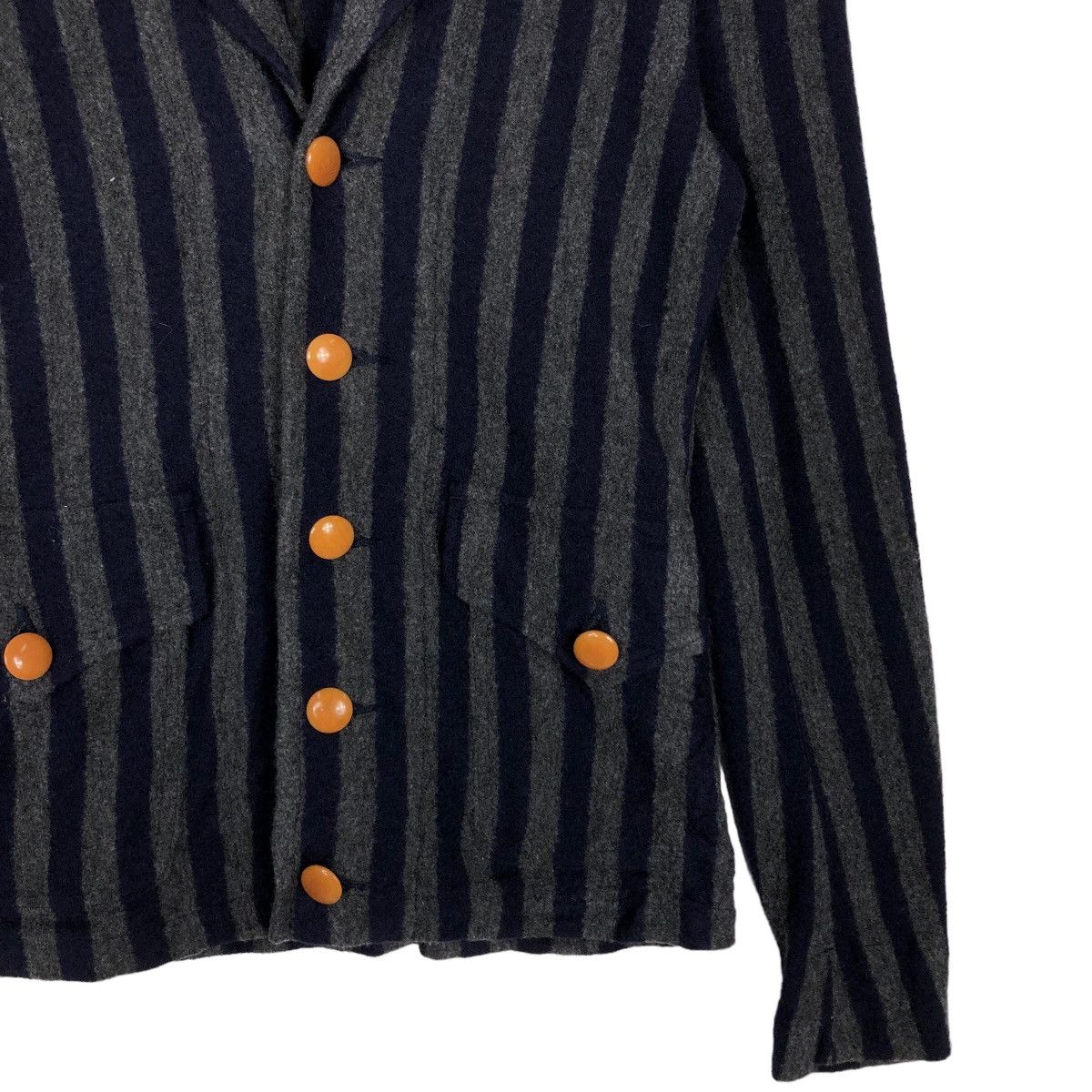 Issey Miyake 🔥Vintage Striped Wool Jacket General Garments Issey Miyake Size M / US 6-8 / IT 42-44 - 4 Thumbnail