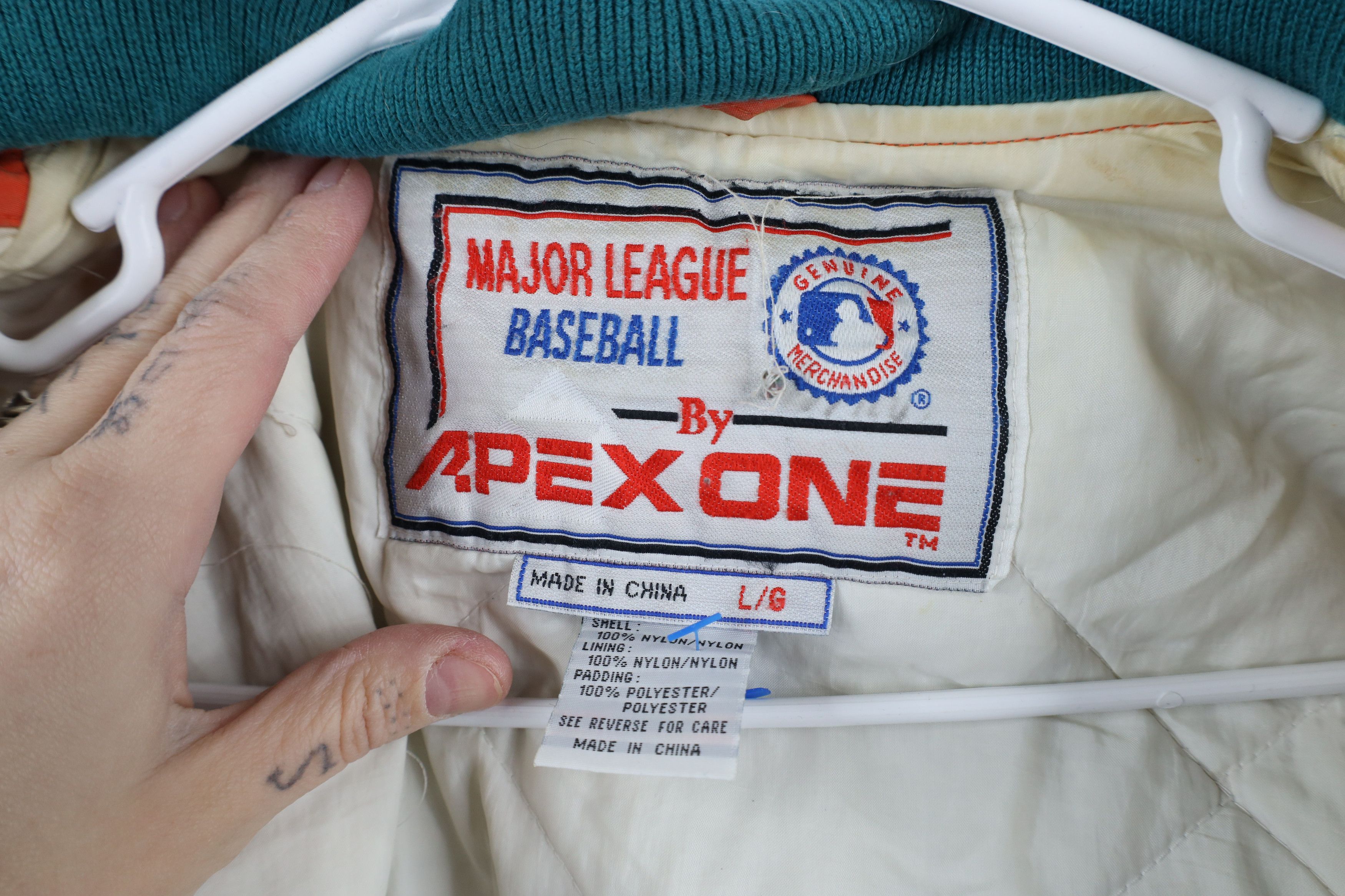 Vintage Vintage 90s Spell Out Florida Marlins Baseball Puffer Jacket Size US L / EU 52-54 / 3 - 12 Thumbnail