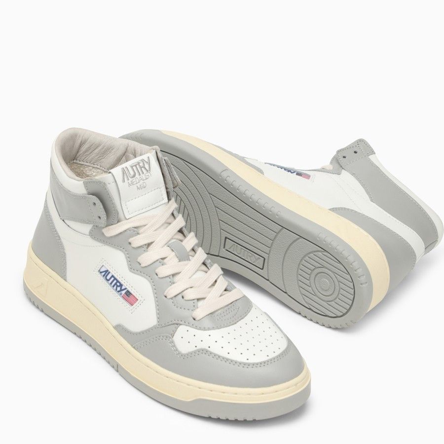 AUTRY o1d2blof0824 Leather Sneakers in White & Light Grey Size US 11 / IT 41 - 5 Thumbnail