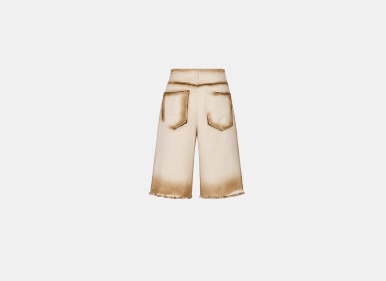 Dior o1w1db11225 422P21 Bermuda Short in Beige Size 26" / US 2 / IT 38 - 2 Thumbnail