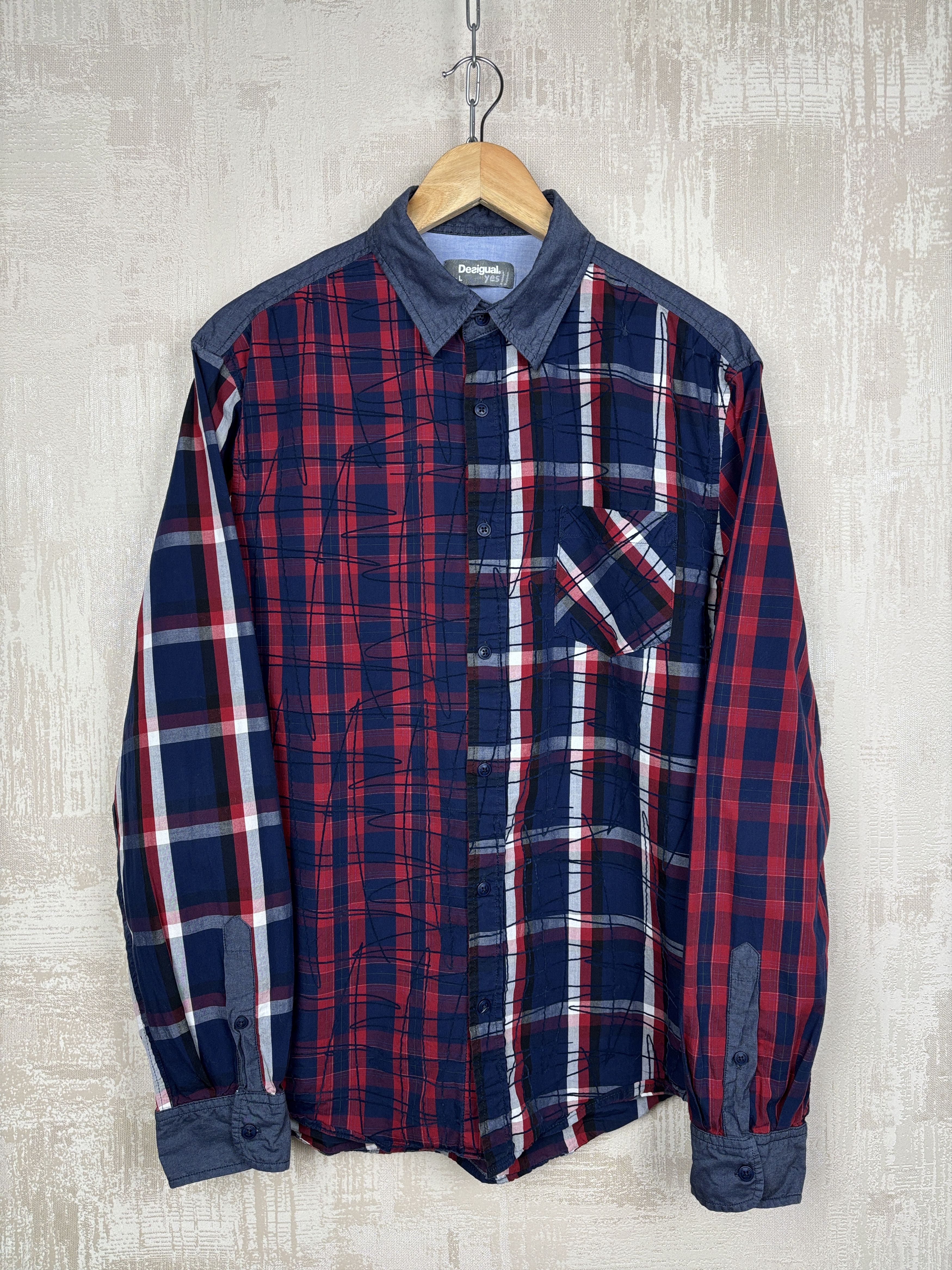 Desigual Desigual Check Long Sleeve Shirt Size US L / EU 52-54 / 3 - 7 Thumbnail