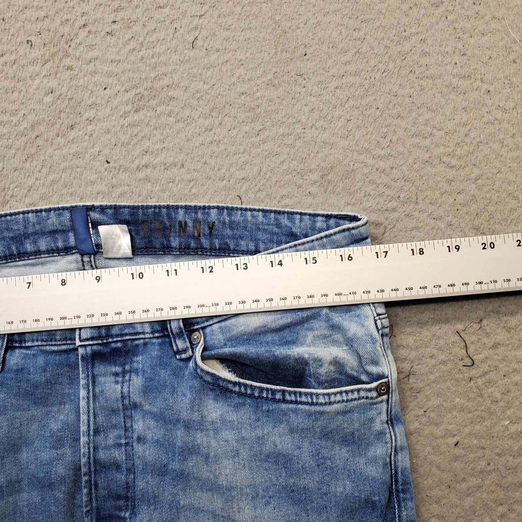 Denime Divided Womens Jeans 34 Blue Denim Stretch Pintuck Skinny Streetwear Comfort Regular 5-Pocket Denim Jeans Size 24" / US 00 / IT 34 - 6 Thumbnail