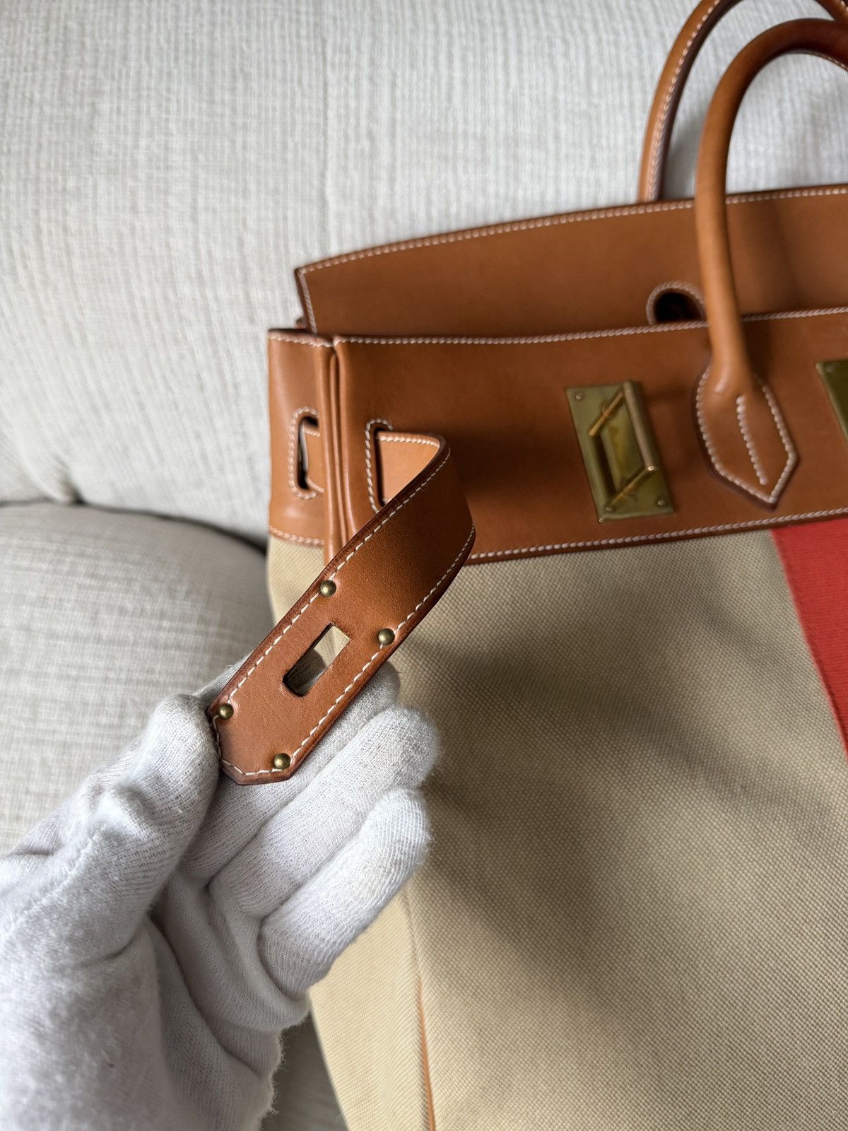 Hermes Birkin HAC 50 Naturel Barenia and Canvas Flag 2014 Size ONE SIZE - 21 Thumbnail