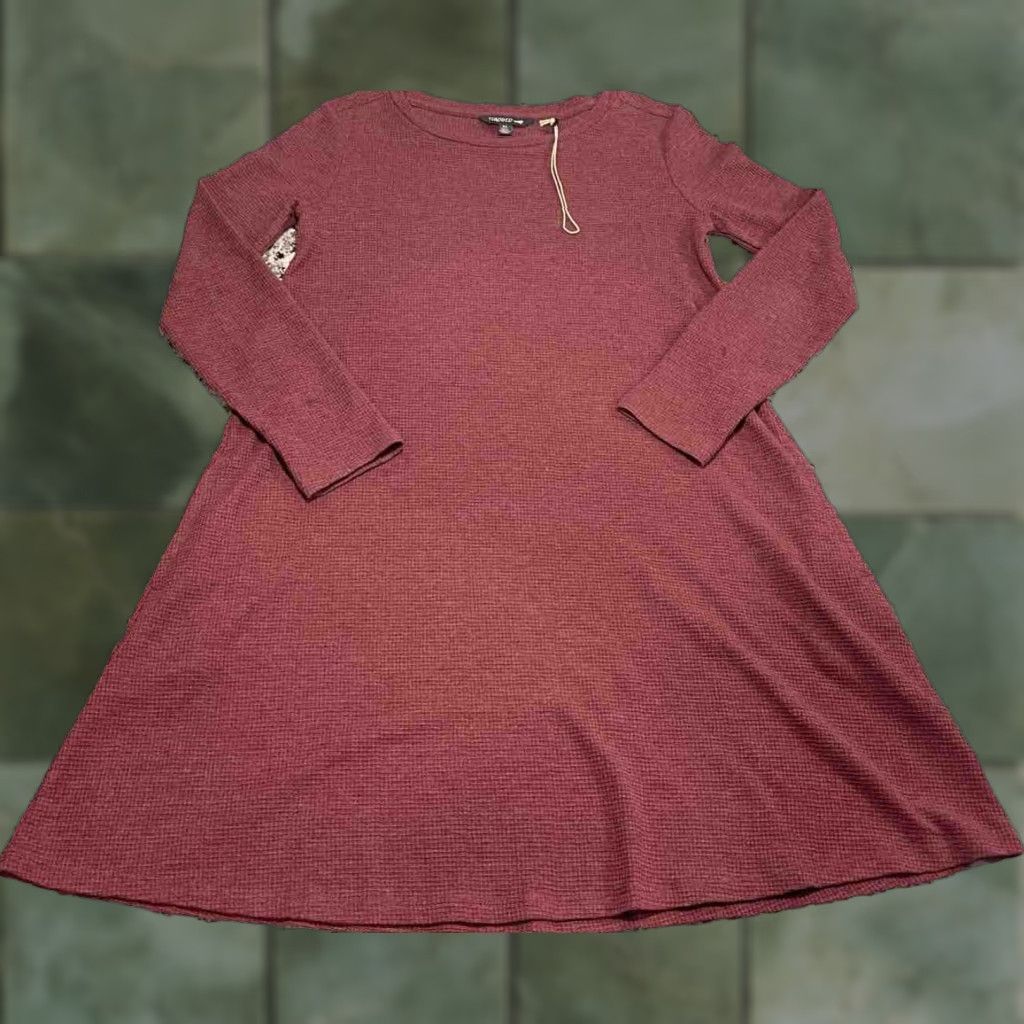 Toad&Co Toad & Co Womens XS Foothill Long Sleeve Swing Dress Maroon Size XS / US 0-2 / IT 36-38 - 1 Thumbnail