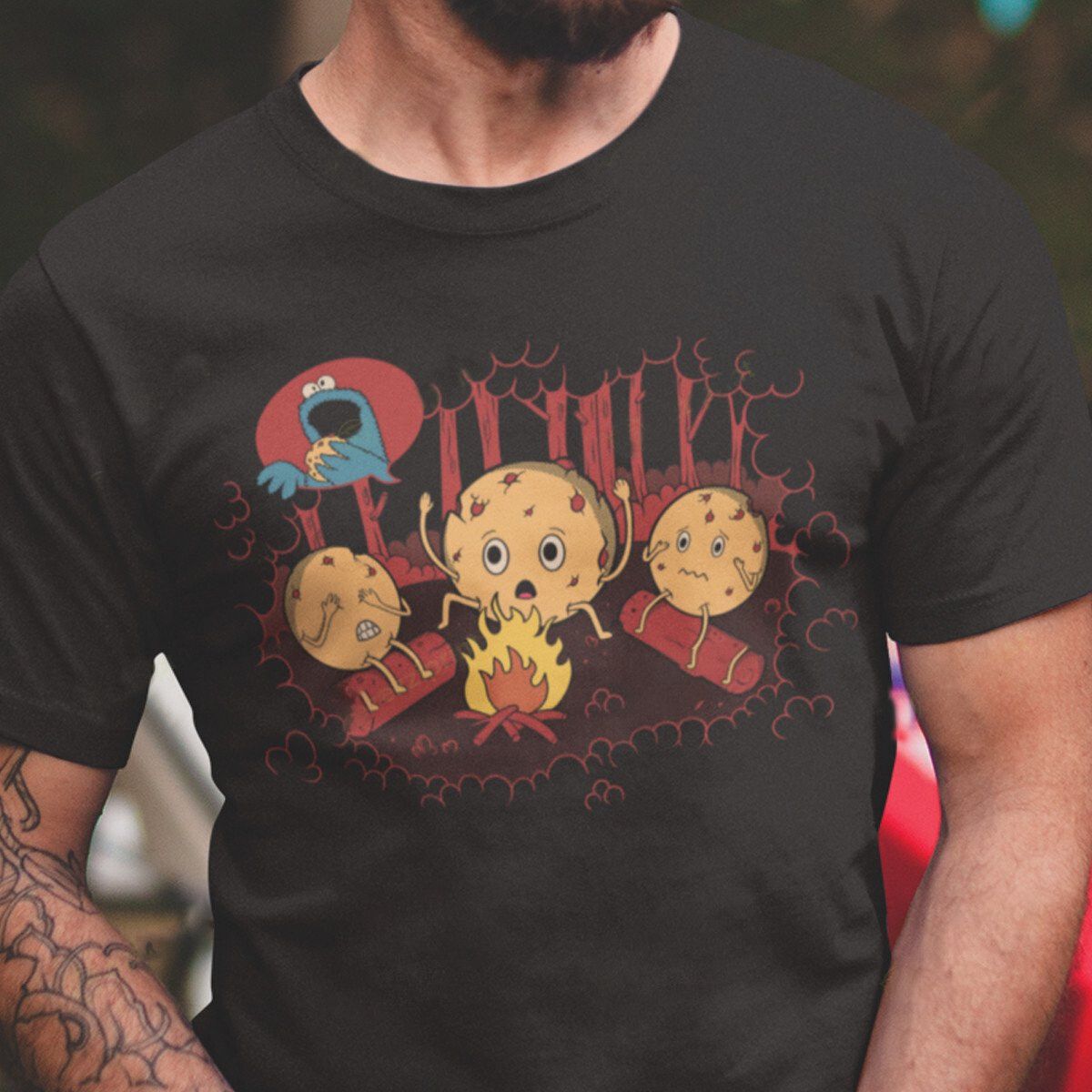 Designer × Vintage Cookies Story Cookie Monster The Muppets T-Shirt Size US L / EU 52-54 / 3 - 2 Thumbnail