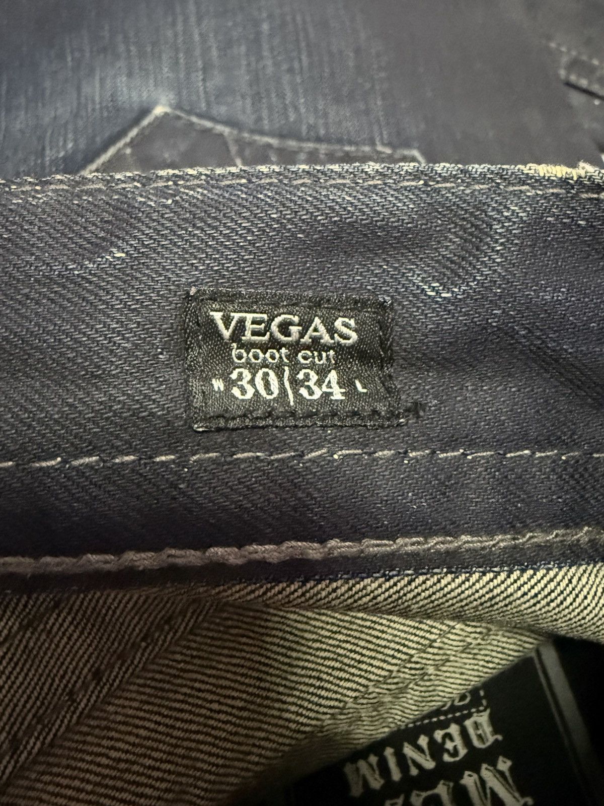 Japanese Brand × Mek Denim Mek Denim Wax Coated Studded Vegas Boot Cut Flared Jeans Size US 30 / EU 46 - 23 Thumbnail