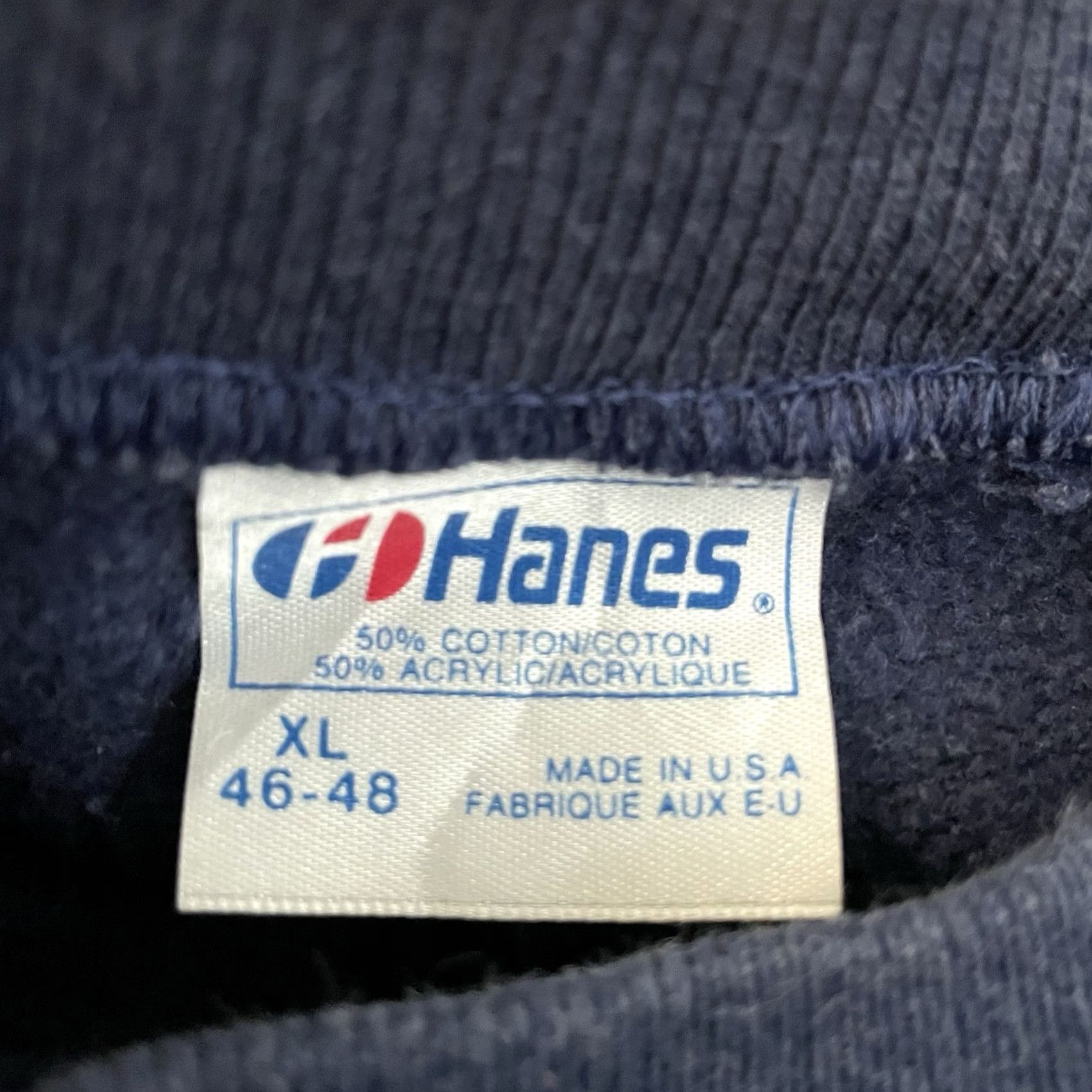 Hanes VINTAGE Hanes Sweatshirt XL Wisconsin Blue School Lawrence Lawson Elementary Spart 90s Retro Crew Neck Pullover Men Boys Size US XL / EU 56 / 4 - 6 Thumbnail