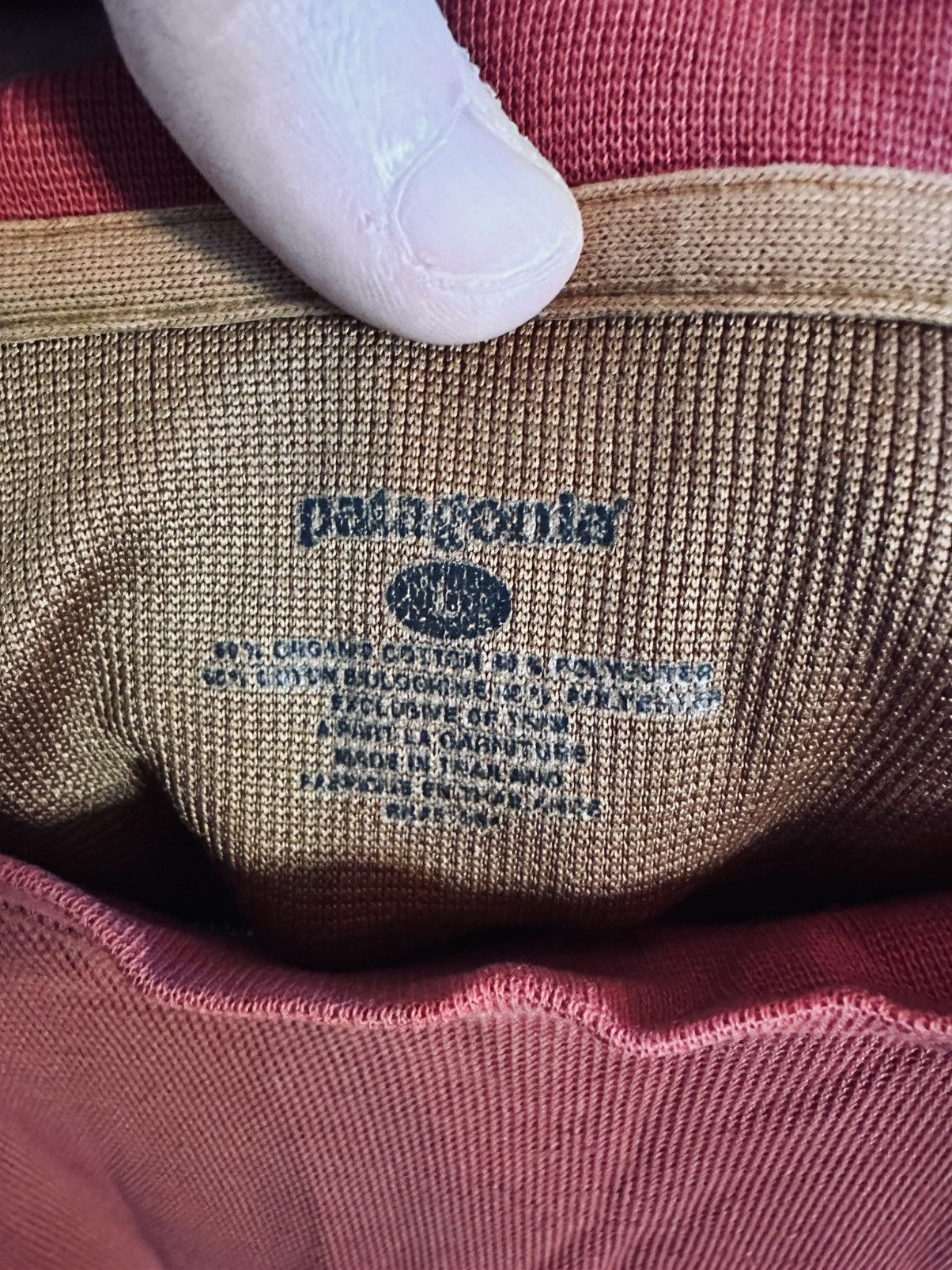 Patagonia Vintage ted thermal mesh bow patch organic cotton shirt Size US L / EU 52-54 / 3 - 8 Thumbnail