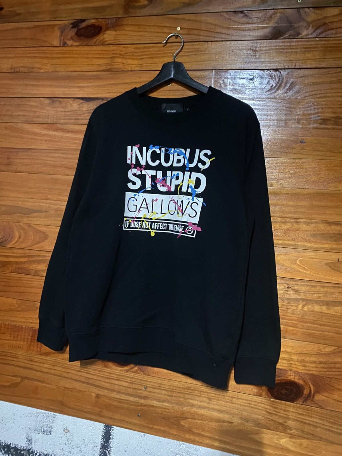 Japanese Brand Vintage Beaumeré “Incubus Stupid Gallows” Graphic Crewneck Size US M / EU 48-50 / 2 - 4 Thumbnail
