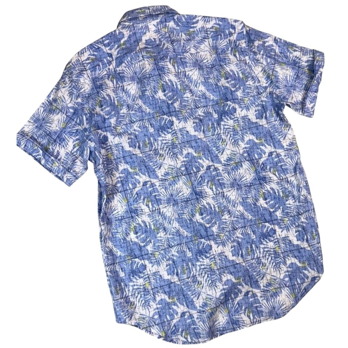 Robert Graham Robert Graham Spencer Floral Tropical Leaf Blue White S/S Sh Size US S / EU 44-46 / 1 - 3 Thumbnail