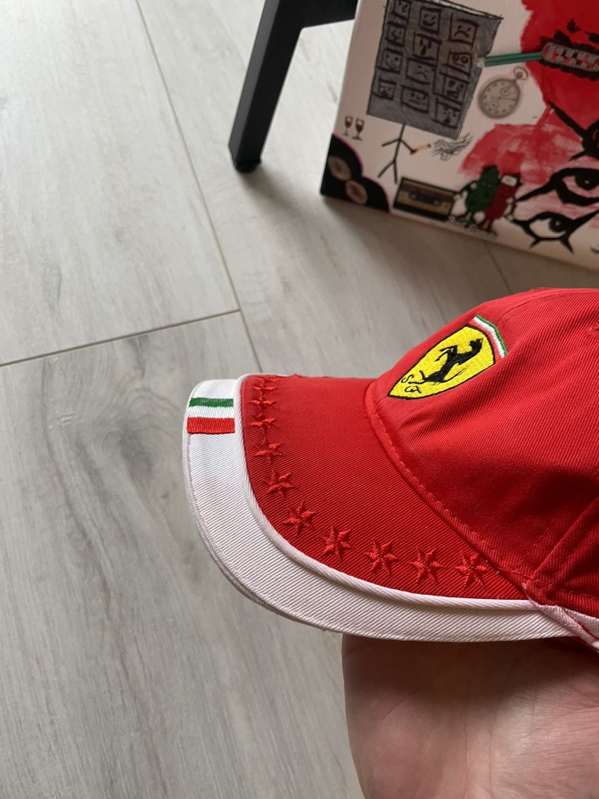 Ferrari Vintage 00’s Ferrari Racing Y2K Hat Cap F1 White/Pink RARE Size ONE SIZE - 6 Thumbnail
