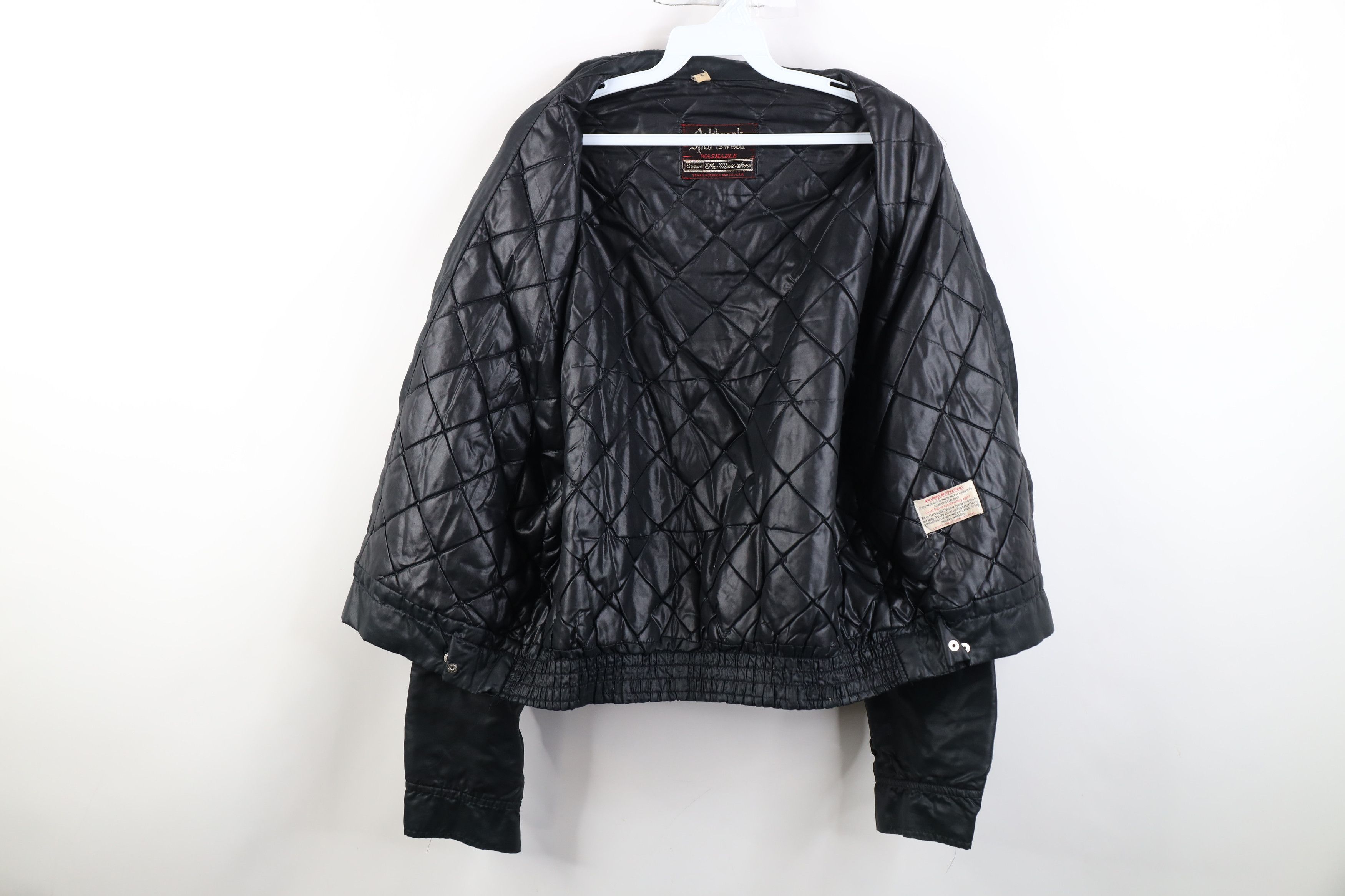 Vintage Vintage 70s Streetwear Micro Puffer Bomber Jacket Black USA Size US L / EU 52-54 / 3 - 10 Thumbnail