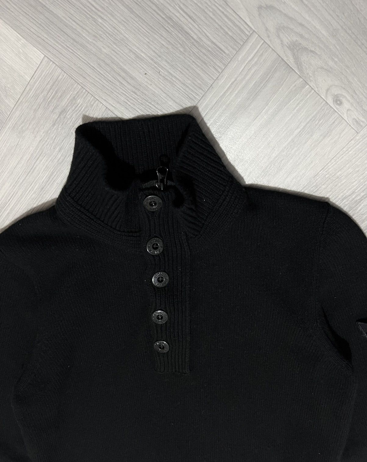 Stone Island Stone Island Knitted Lambswool Half Button Zip noir. Size US S / EU 44-46 / 1 - 2 Thumbnail