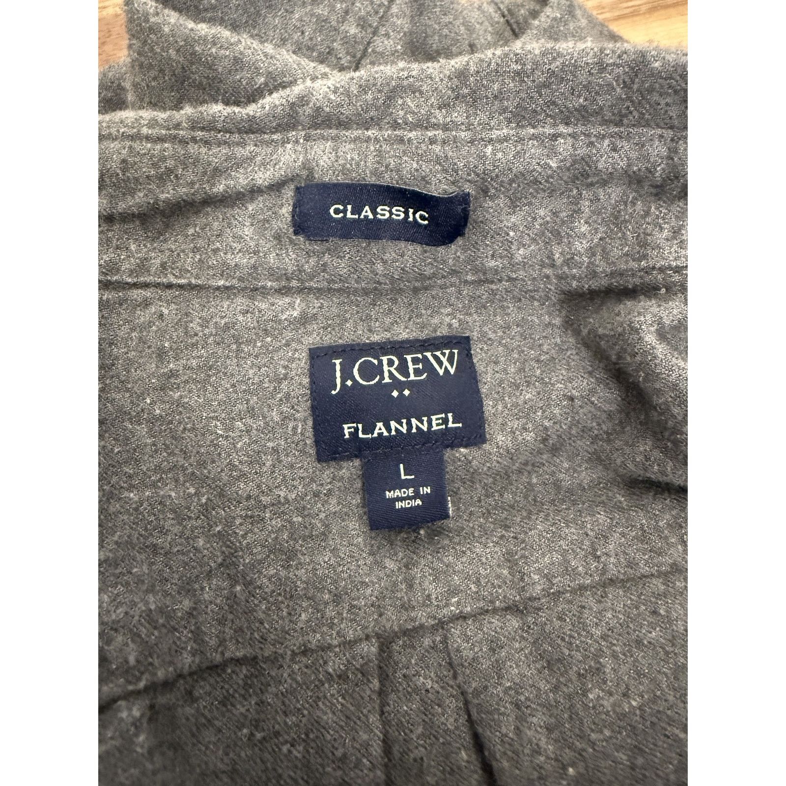 J.Crew J. Crew Classic Flannel Shirt Long Sleeve - Grey Size US L / EU 52-54 / 3 - 4 Thumbnail