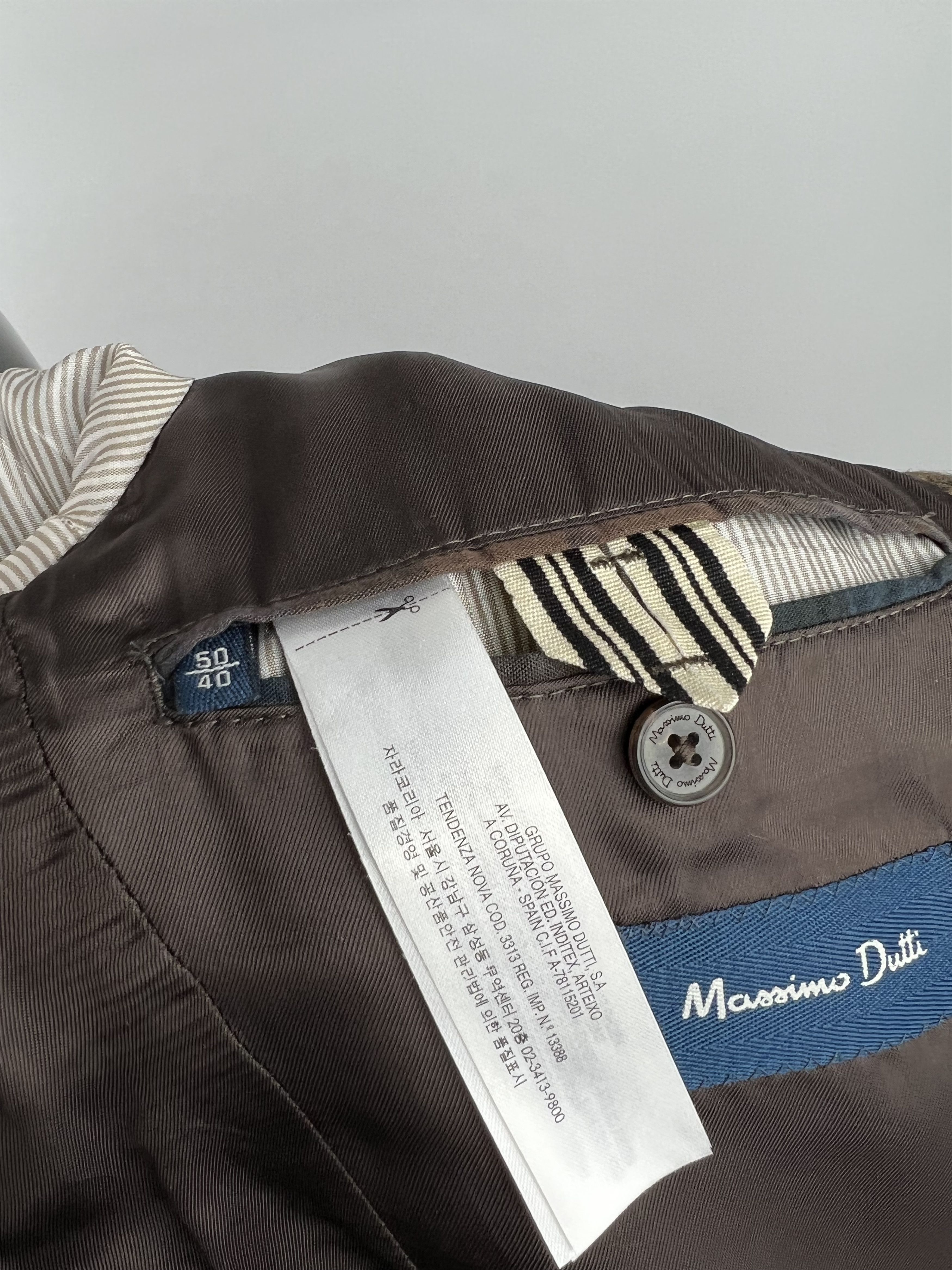 Massimo Dutti Massimo Dutti Men's Wool Tweed Check Blazer Jacket Size 50 Size 50R - 13 Thumbnail