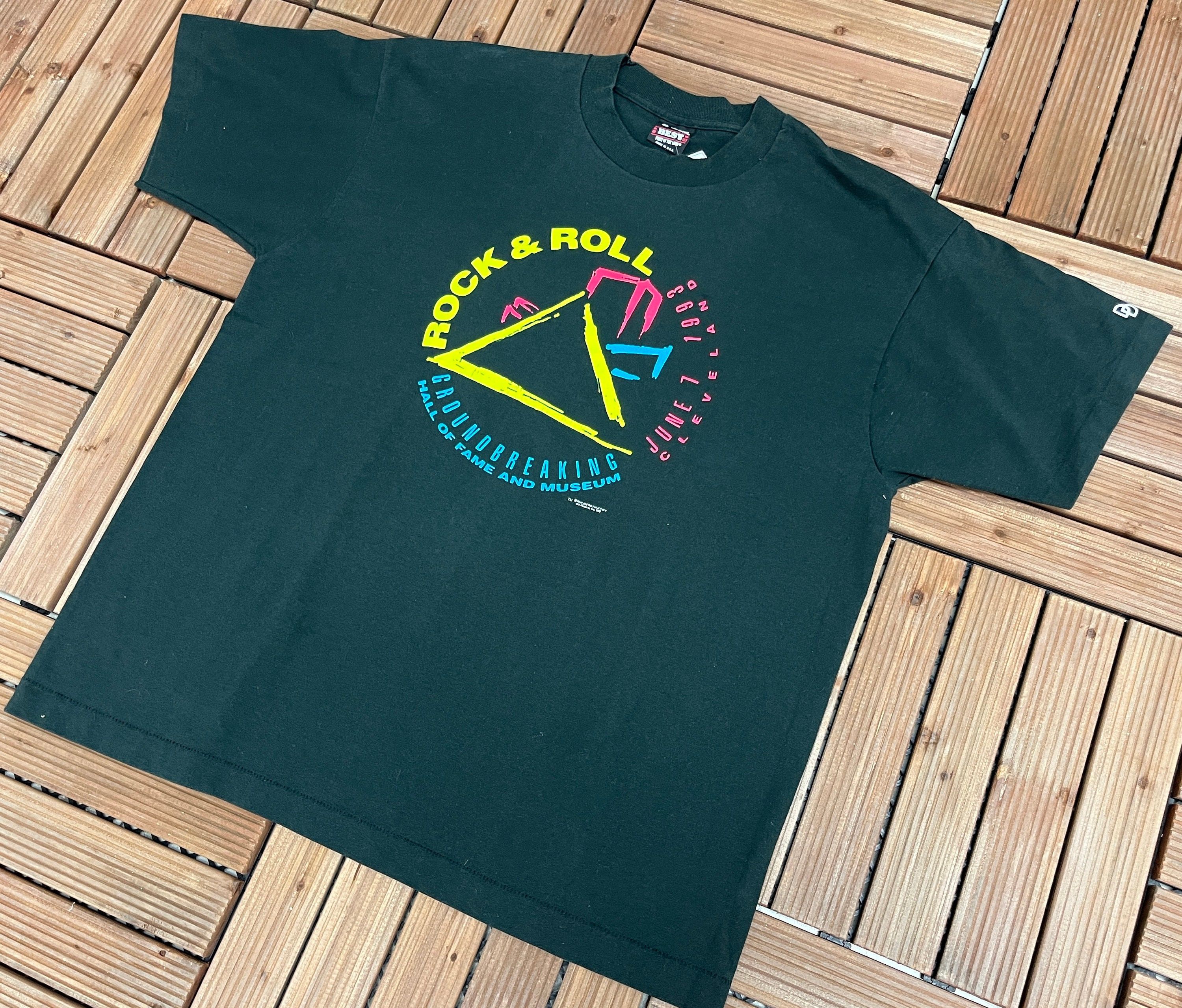Vintage Rock And Roll Hall Of Fame Museum Vintage Black Tee Size US XL / EU 56 / 4 - 4 Thumbnail