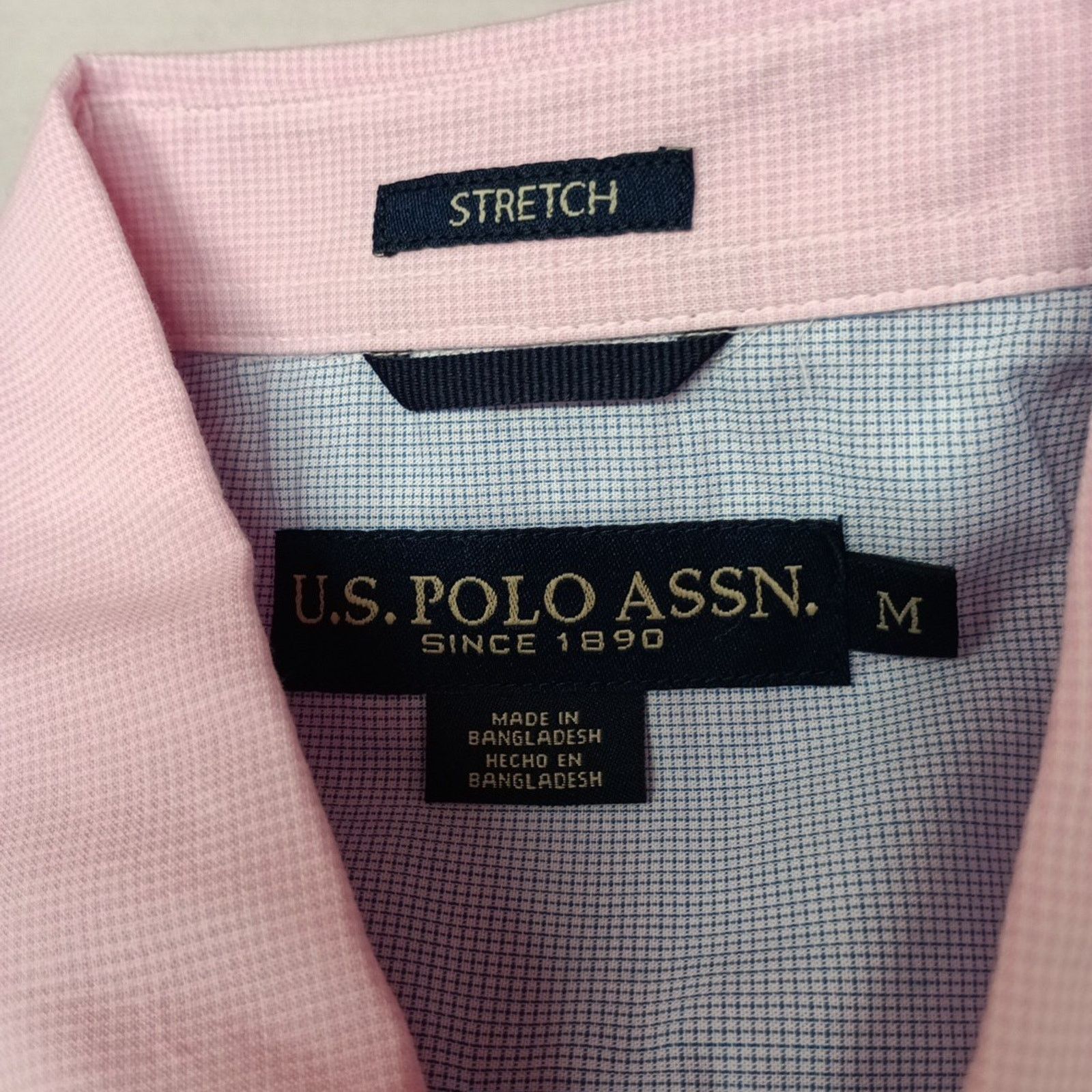 U.S. Polo Assn. U.S. Polo Assn. Button Woven Shirt Men's M Pink Checkered Size US M / EU 48-50 / 2 - 4 Thumbnail