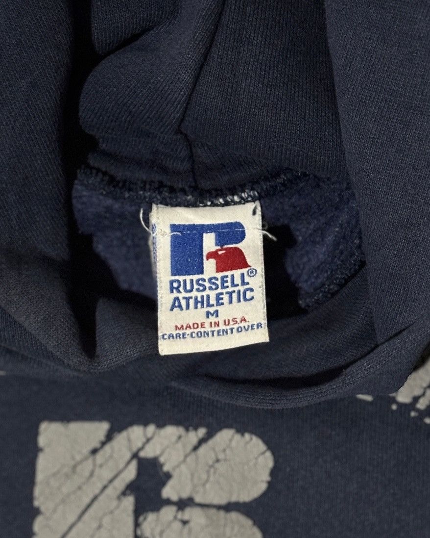 Russell Athletic 1990’s Russell Athletic “Spellout” Navy Hoodie Size US L / EU 52-54 / 3 - 5 Thumbnail