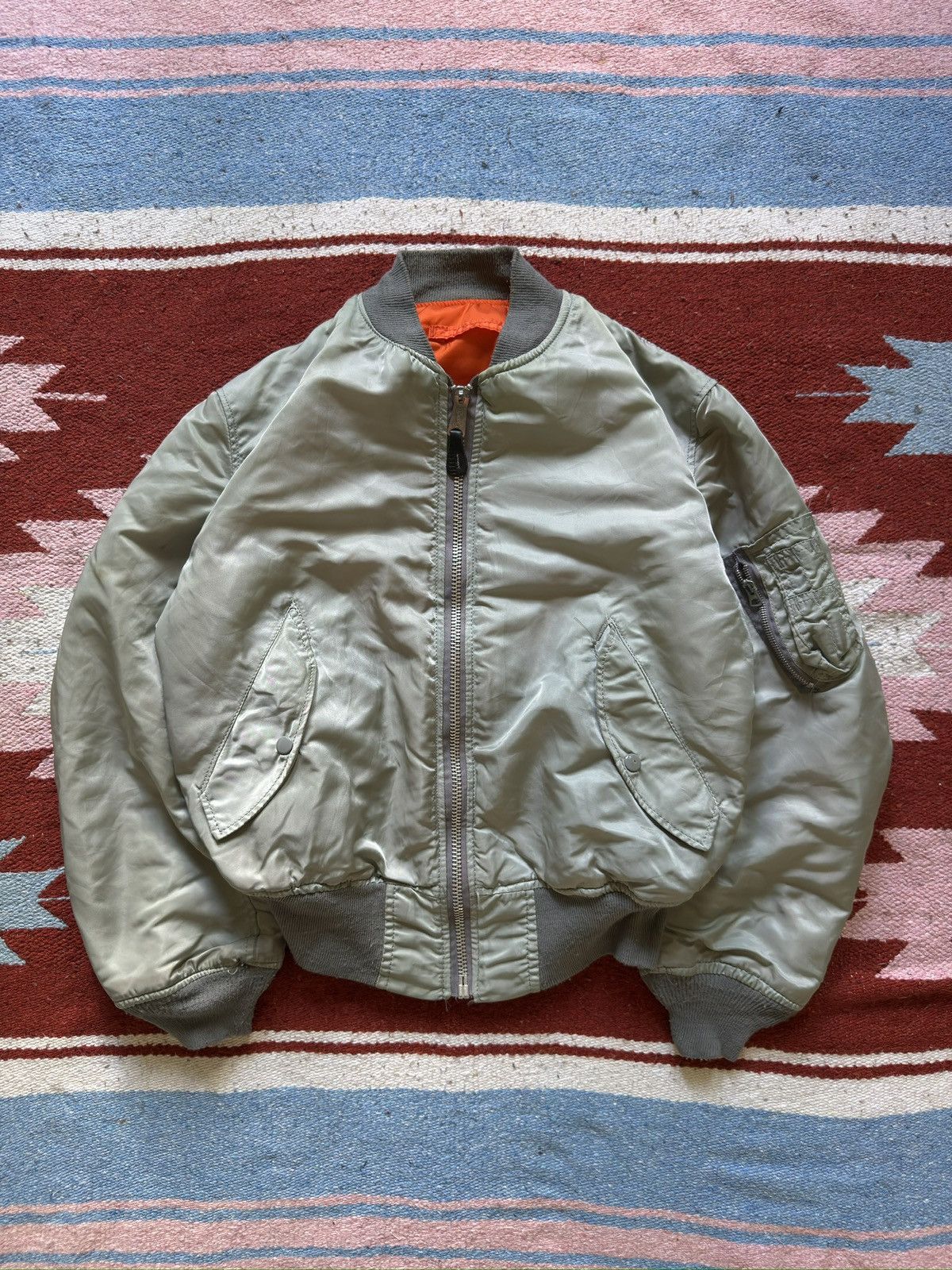 Vintage 1990s Alpha Industries MA-1 Flight Bomber Jacket
