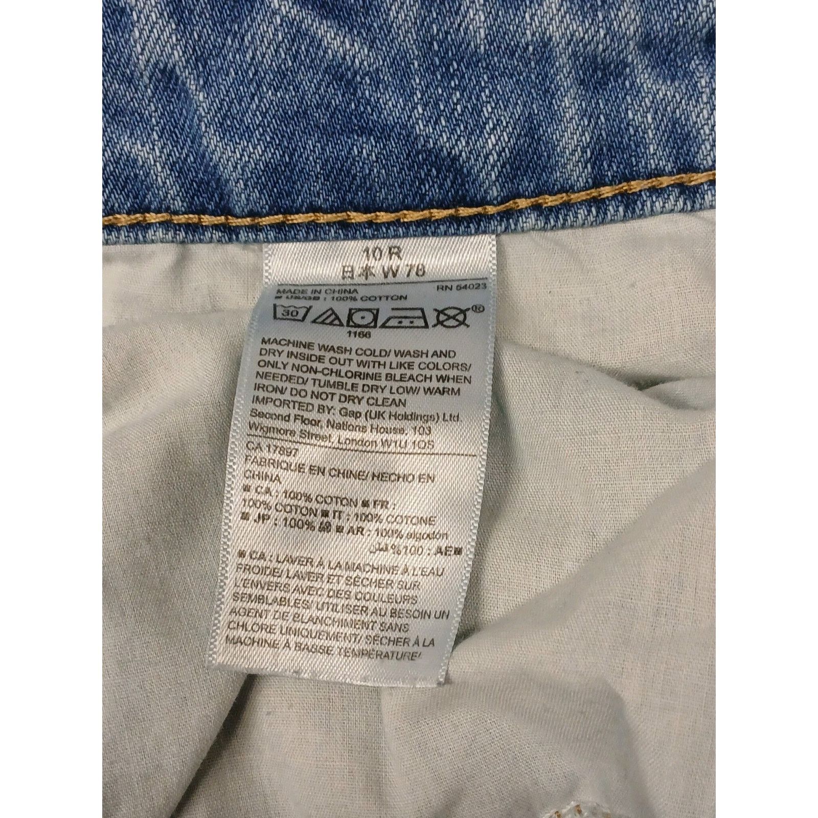 Gap Gap Sexy Boyfriend (10) Relaxed Fit Ripped Blue Denim Jeans Size 32" / US 10 / IT 46 - 15 Thumbnail