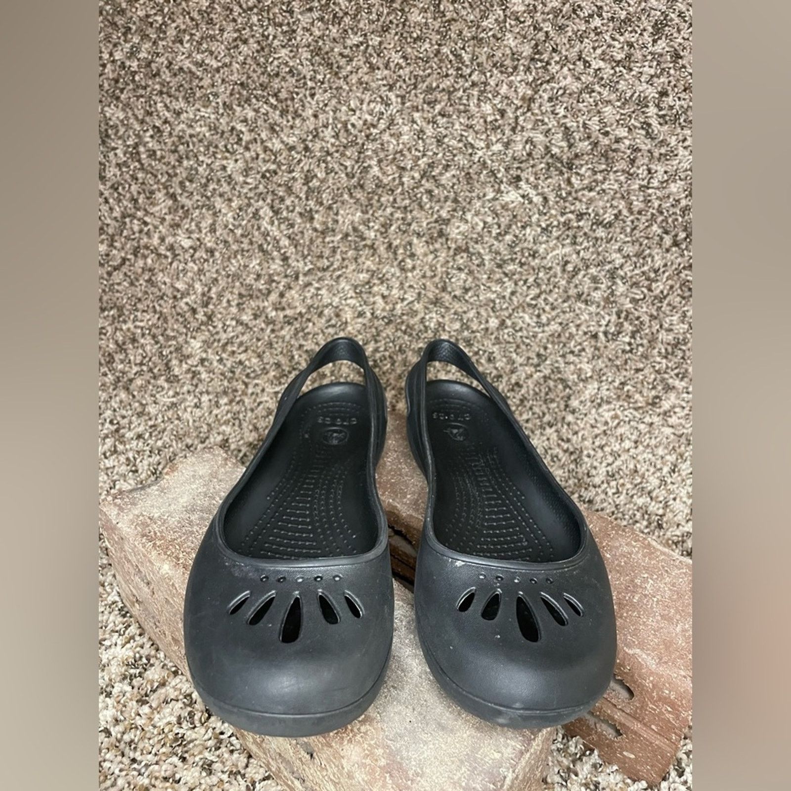 Crocs Crocs Womens Kadee Black Slip On Slingback Flats Sz 6 Ballet Size US 6 / IT 36 - 3 Thumbnail